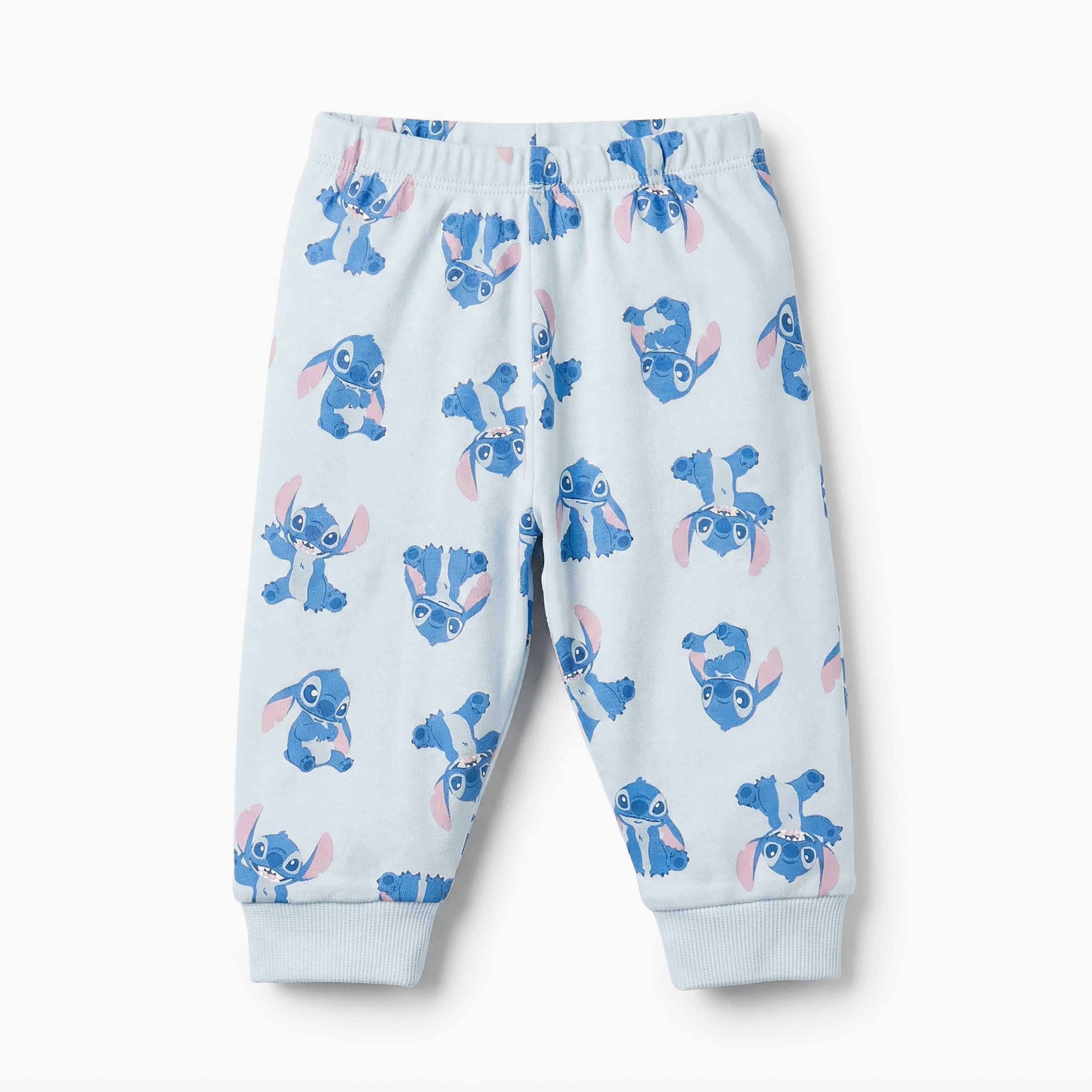 Disney Cotton Round Neck Long Sleeves Pyjama Set with Stitch Print-baby-boys-clothing-nightwear-pyjamasets-image-4