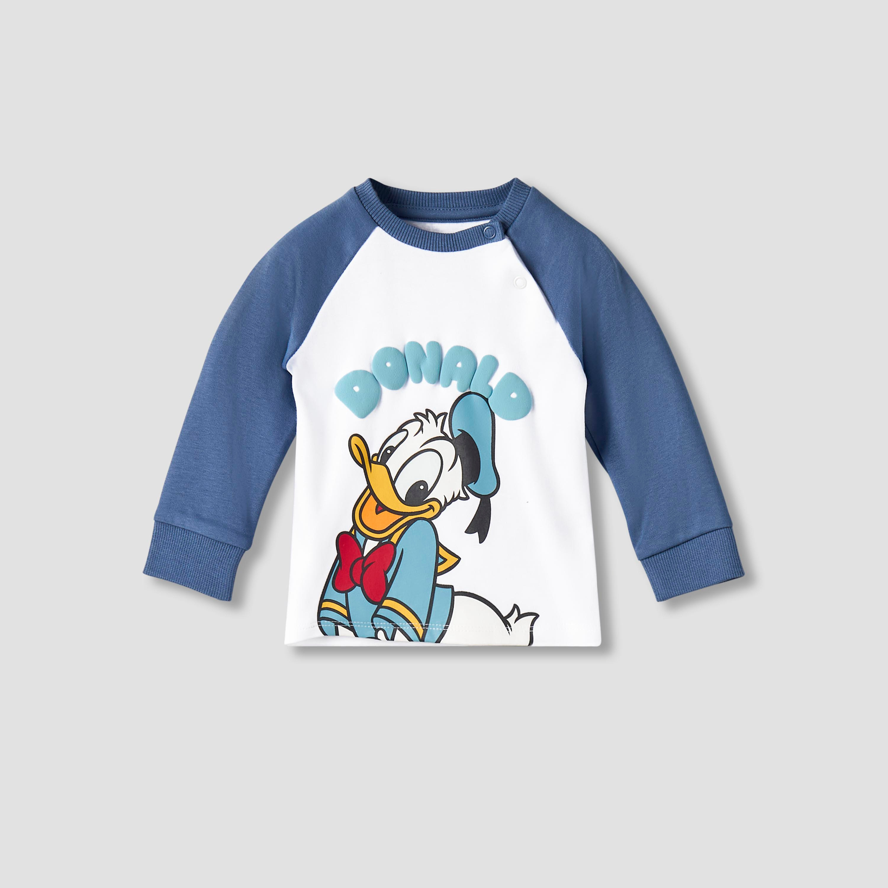 طقم بيجاما قطن بياقة مستديرة وأكمام طويلة وطبعات دونالد داك من ديزني-baby-boys-clothing-nightwear-pyjamasets-image-2