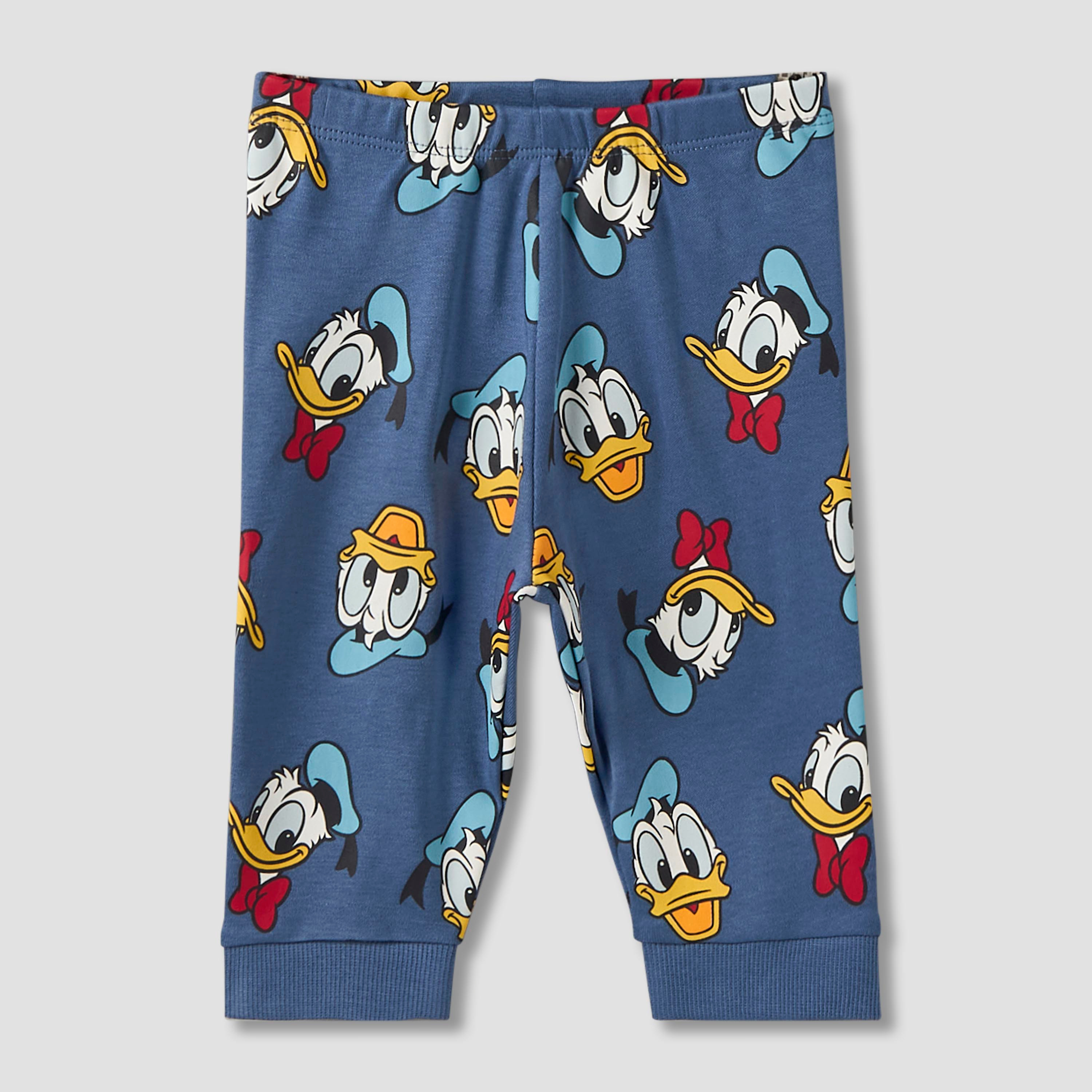 طقم بيجاما قطن بياقة مستديرة وأكمام طويلة وطبعات دونالد داك من ديزني-baby-boys-clothing-nightwear-pyjamasets-image-3