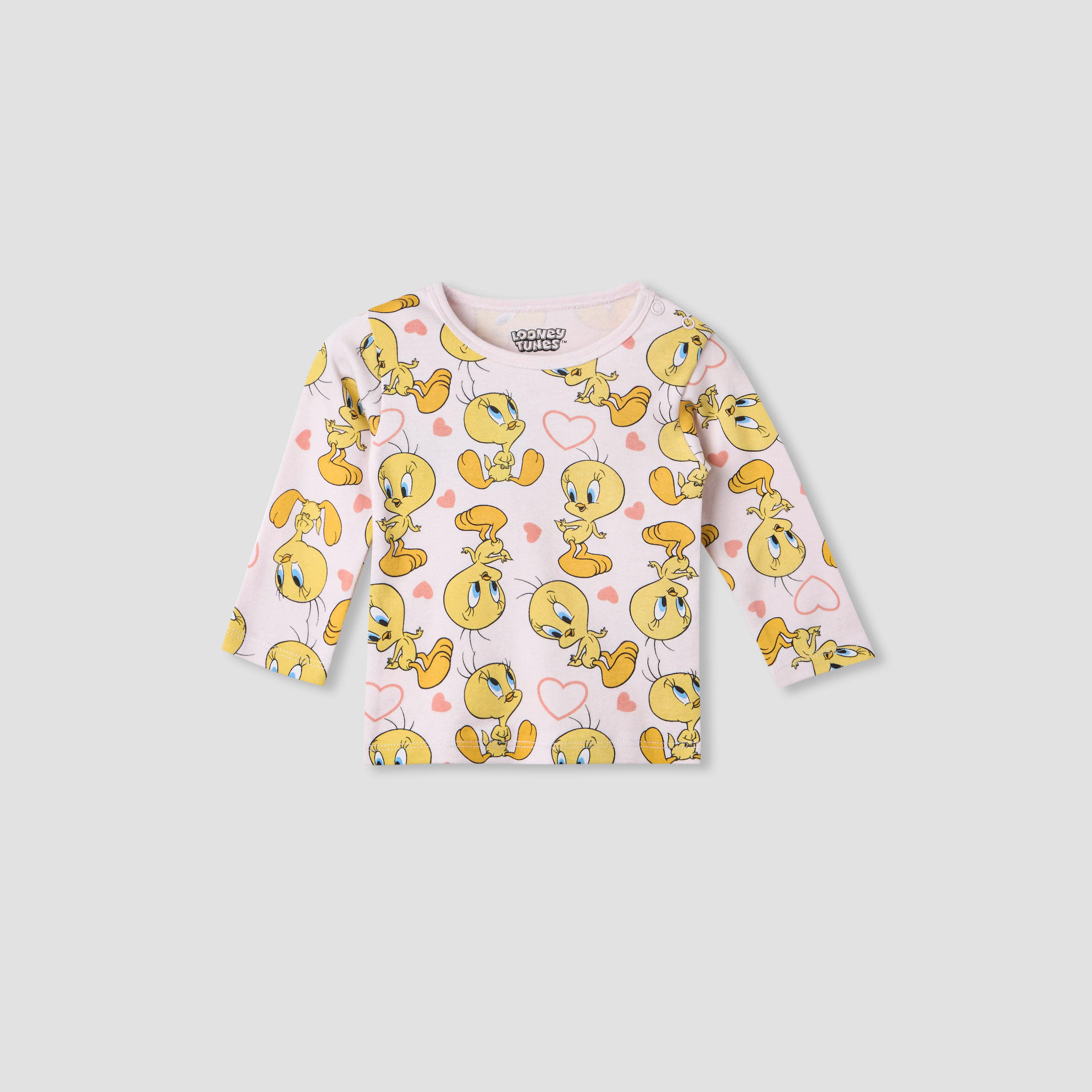 Disney Pyjama Set with Tweety Print - Cotton - Long Sleeves - Crew Neck-baby-girls-clothing-nightwear-pyjamasets-image-2