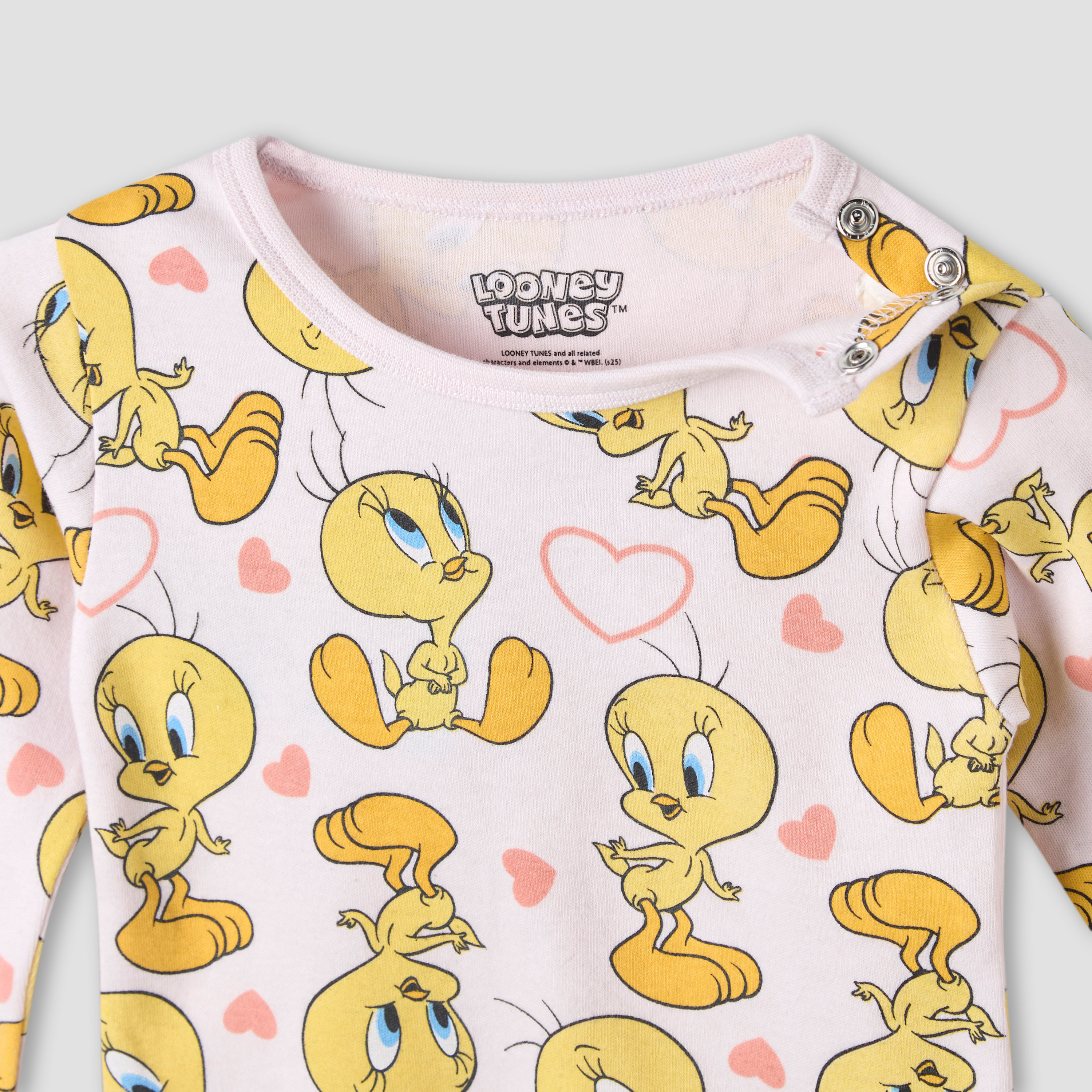 Disney Pyjama Set with Tweety Print - Cotton - Long Sleeves - Crew Neck-baby-girls-clothing-nightwear-pyjamasets-image-4