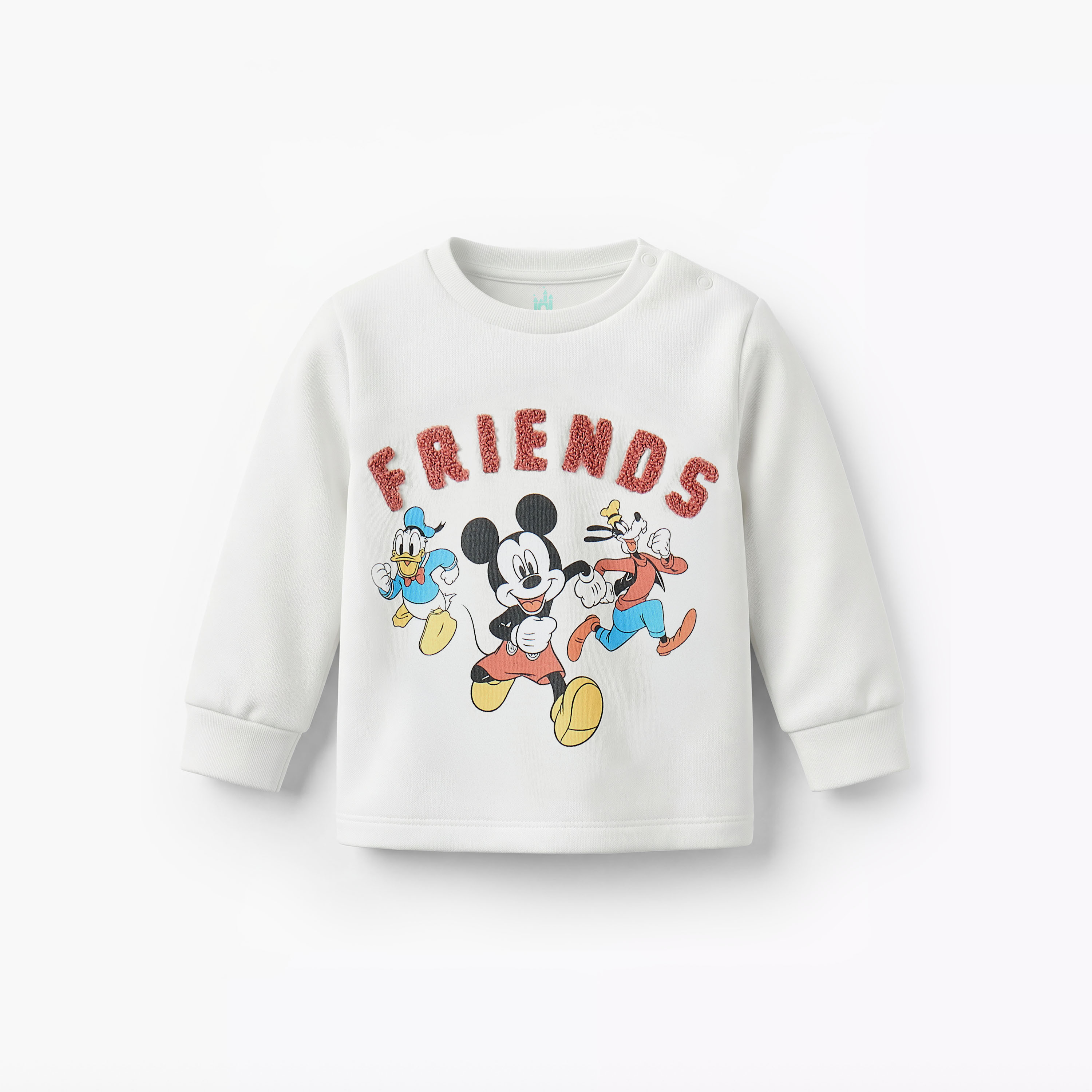 Disney Cotton Round Neck Long Sleeves Pyjama Set with Mickey Mouse and Friends Print-baby-boys-clothing-nightwear-pyjamasets-image-2
