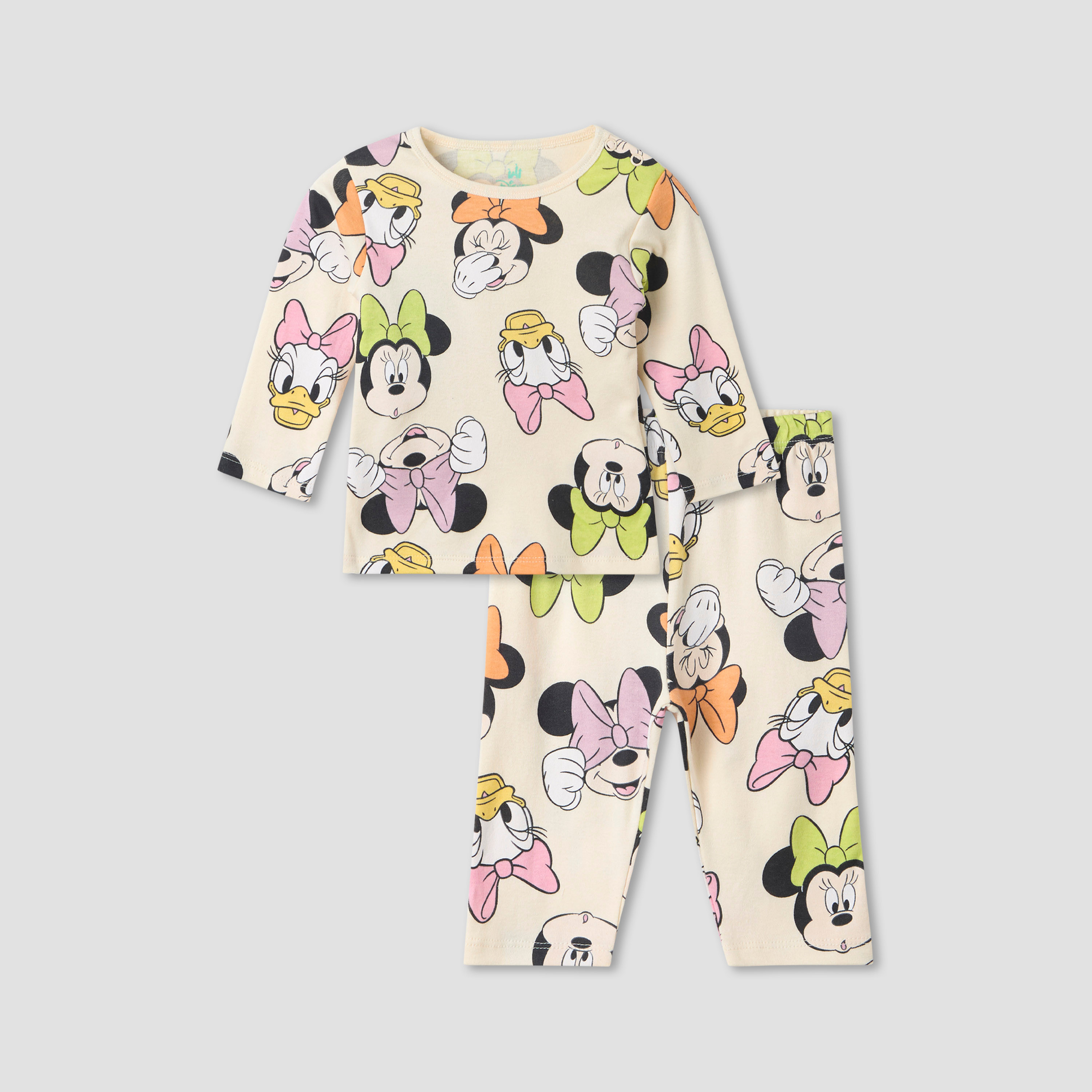 Disney Pyjama Set with Minnie and Daisy Print - Cotton - Long Sleeves - Crew Neck-promo_babyshop_Buy3for79_UAE130126-image-1