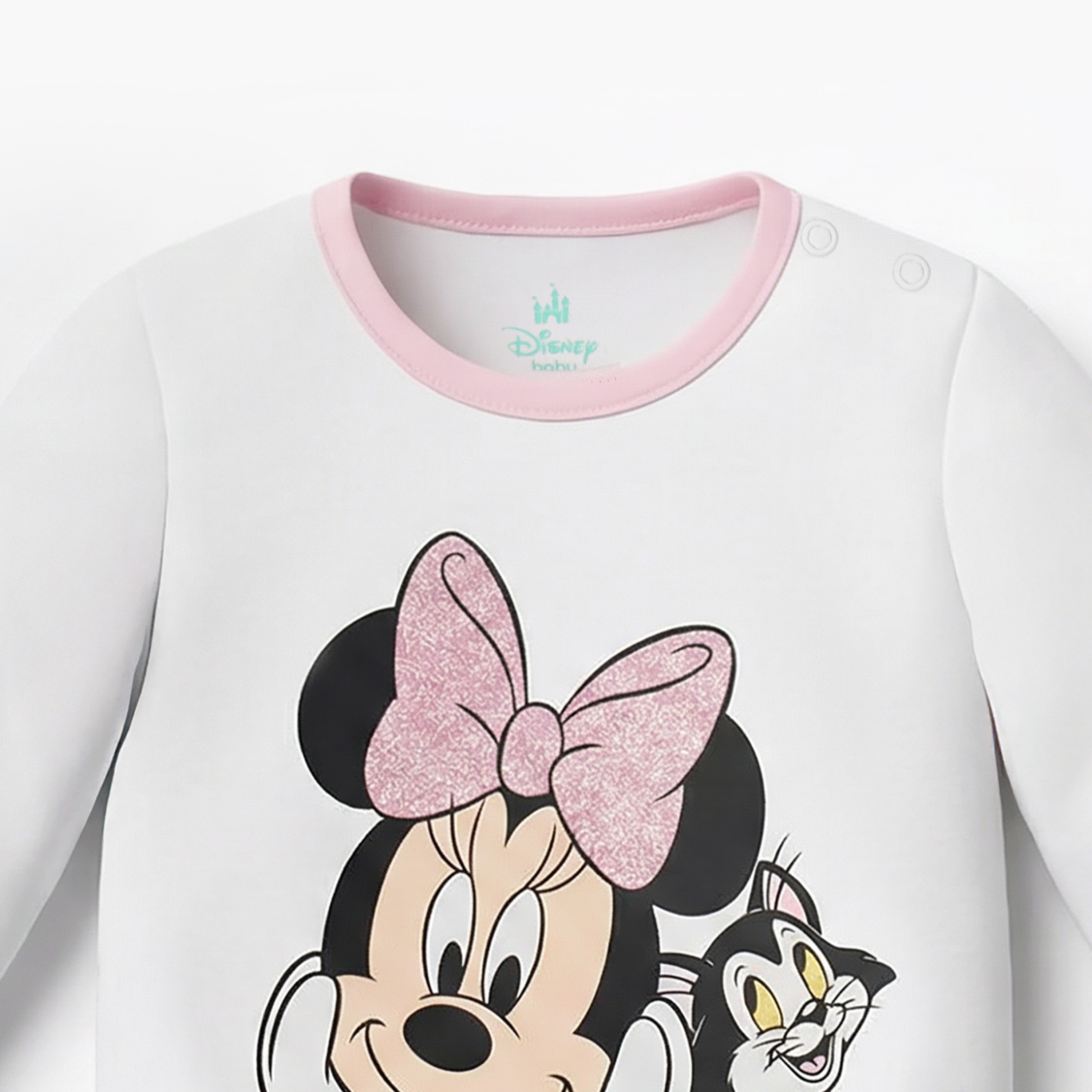 Disney Cotton Round Neck Long Sleeves Pyjama Set with Minnie Mouse Print-baby-girls-clothing-nightwear-pyjamasets-image-4