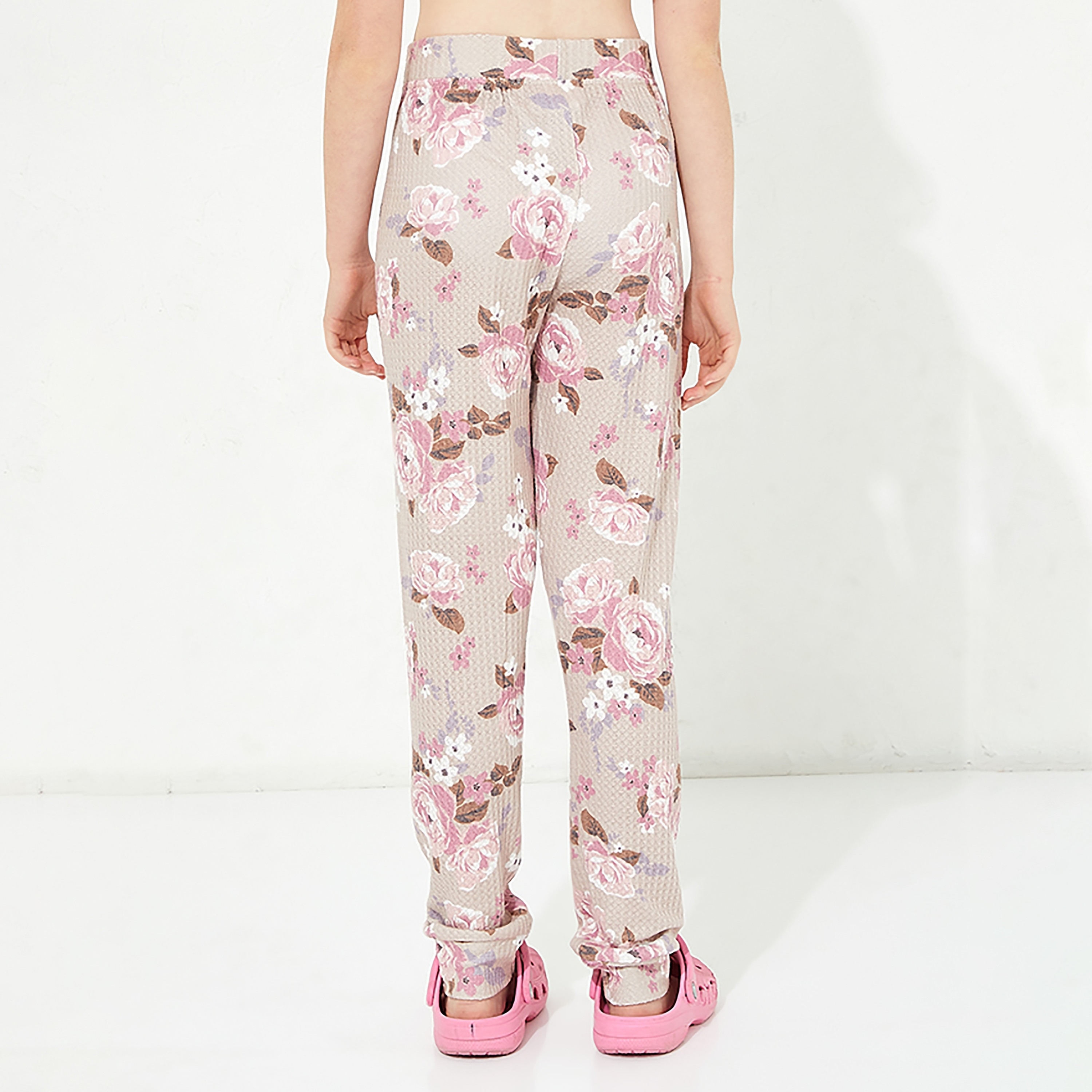 The Children's Place Girl's Print Waffle Jogger Pants-girls-clothing-bottoms-joggersandtrackpants-image-2