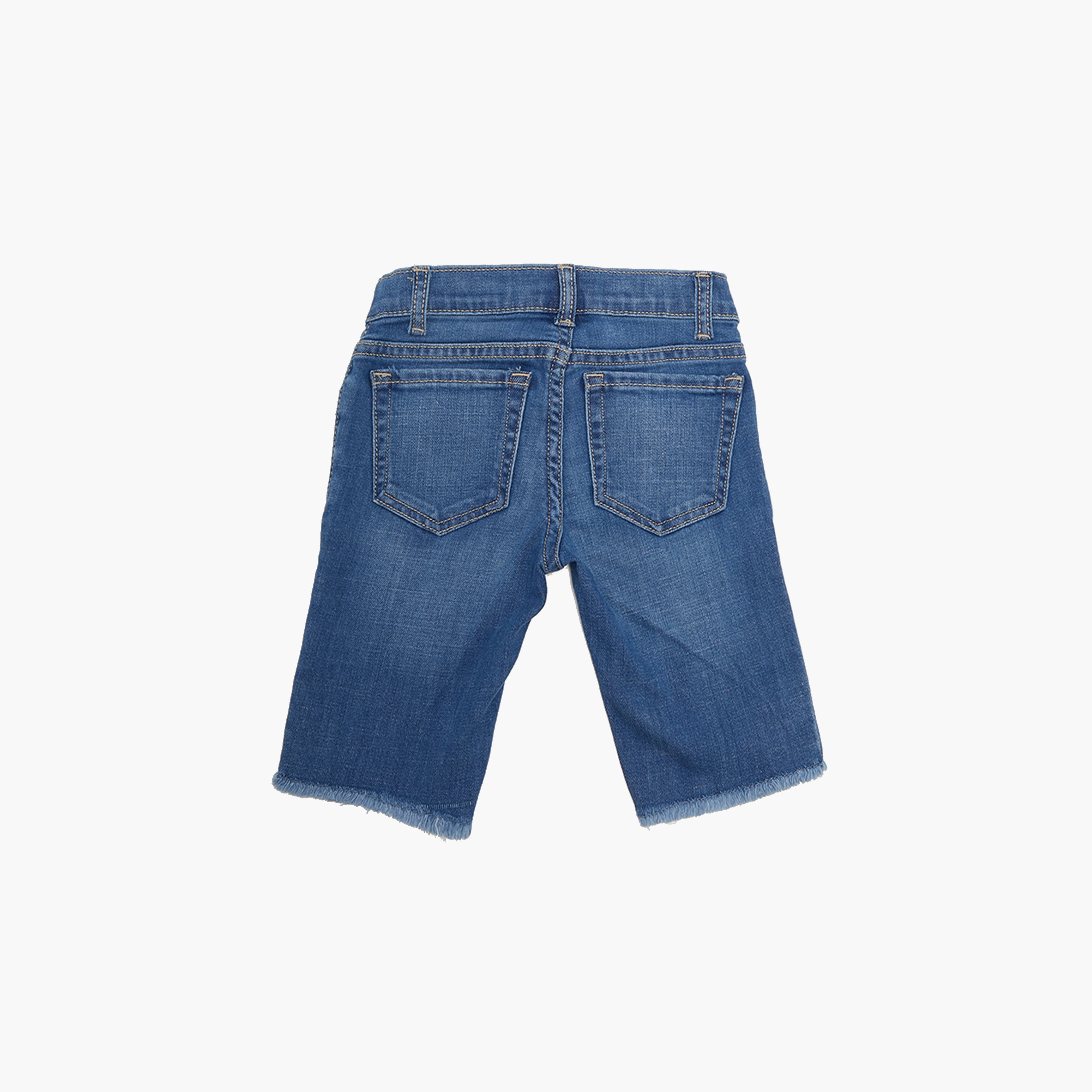 The Children's Place Solid Elasticated Denim Shorts-girls-clothing-bottoms-shorts-image-2