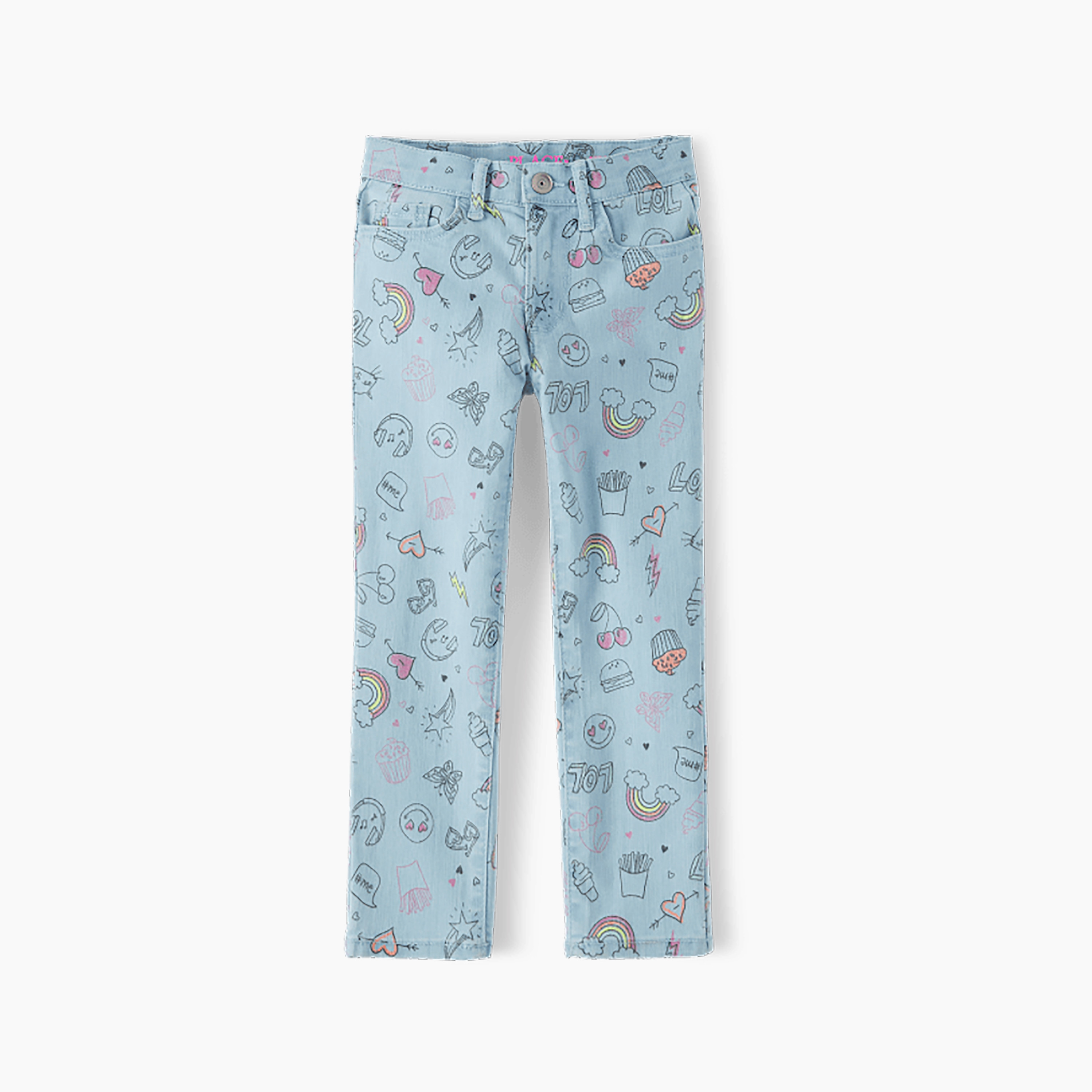 The Children's Place Girl's Doodle Print Straight Jeans-girls-clothing-bottoms-jeansandjeggings-image-1