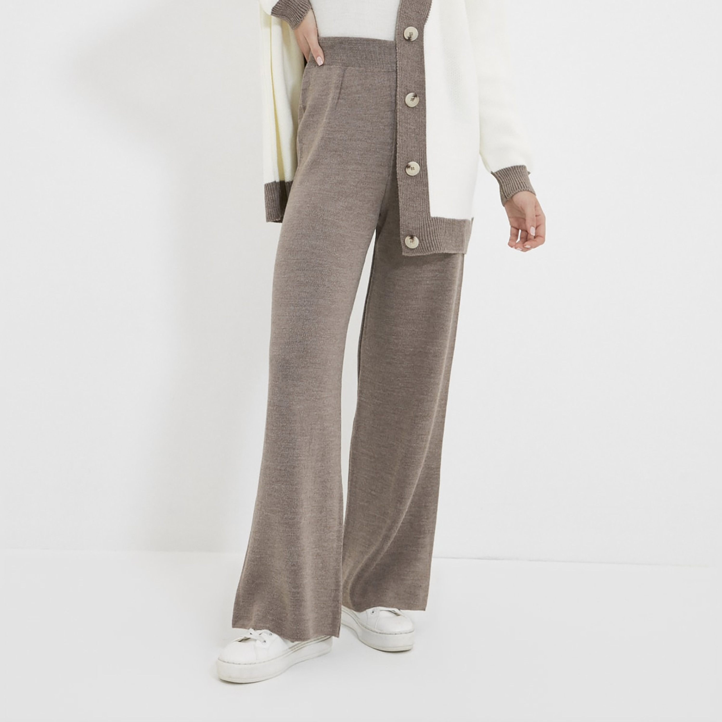 Trendyol Modest Color-Blocked Dropped Sleeves Women's Cardigan & Pants Set-women-clothing-coordsets-image-4