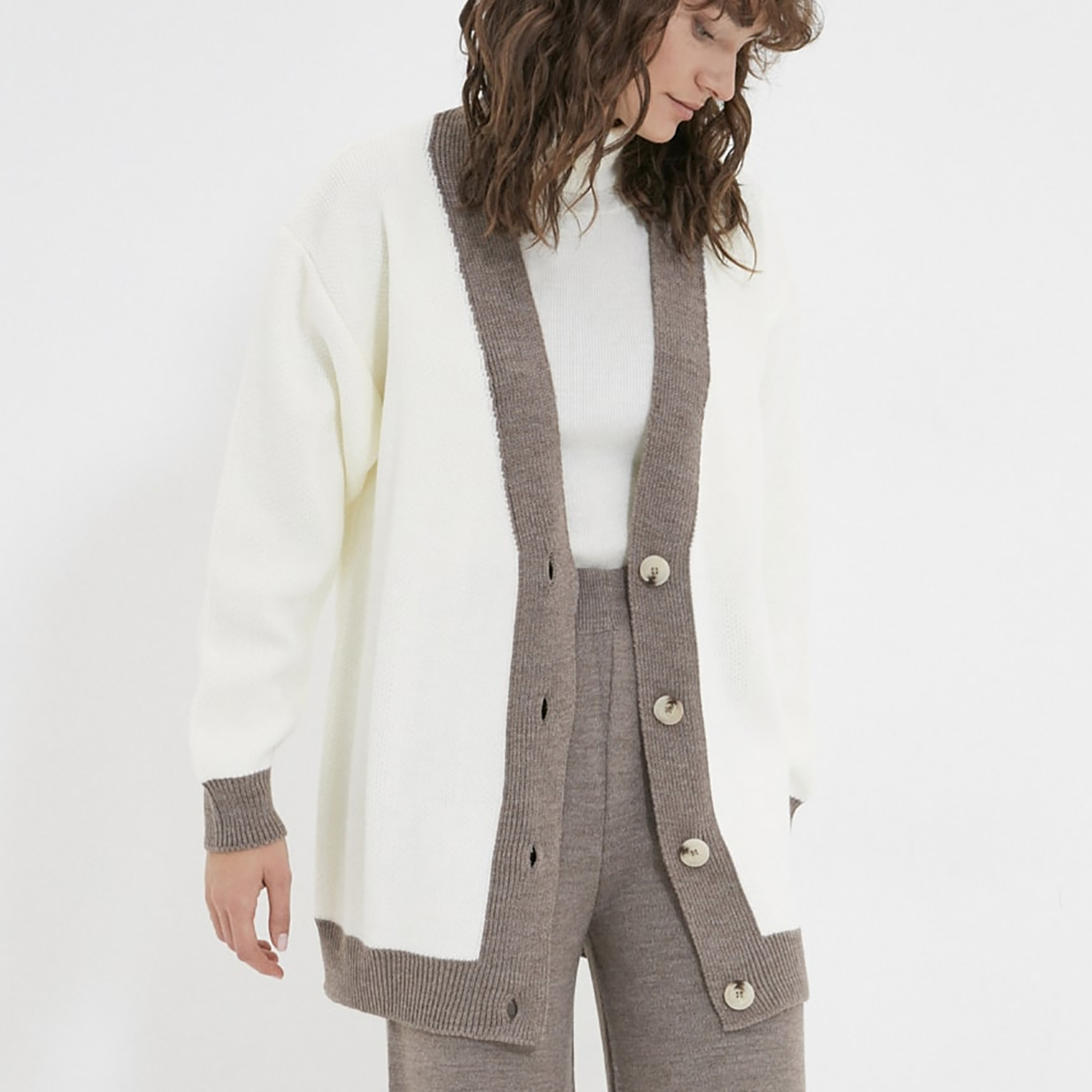 Trendyol Modest Color-Blocked Dropped Sleeves Women's Cardigan & Pants Set-women-clothing-coordsets-image-6