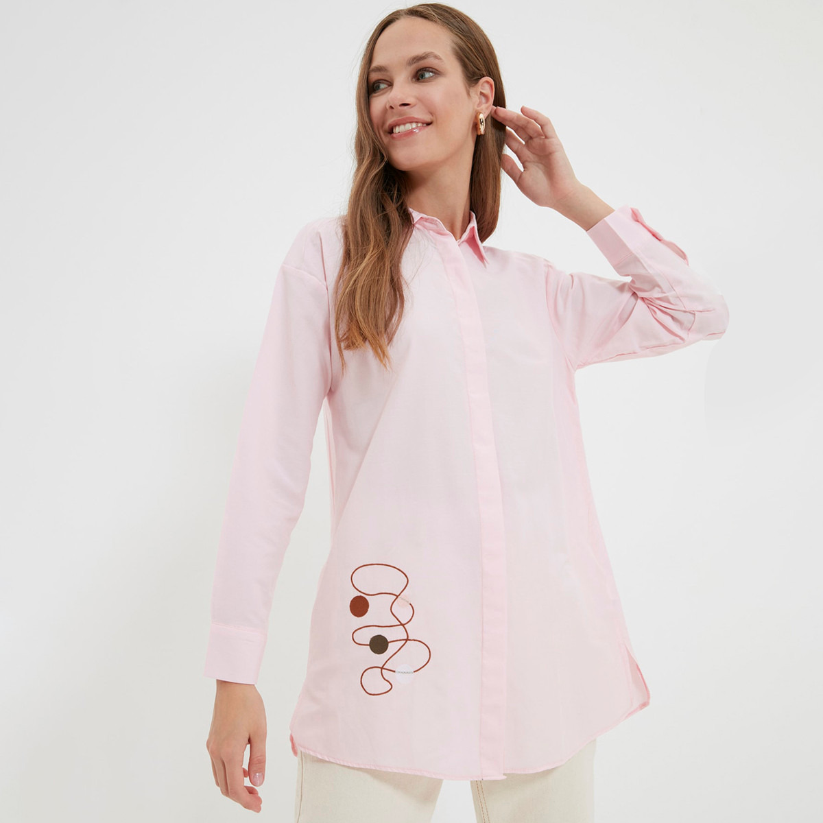 ترينديول لون القرنفل قمم-women-clothing-shirtsandblouses-blouses-image-1