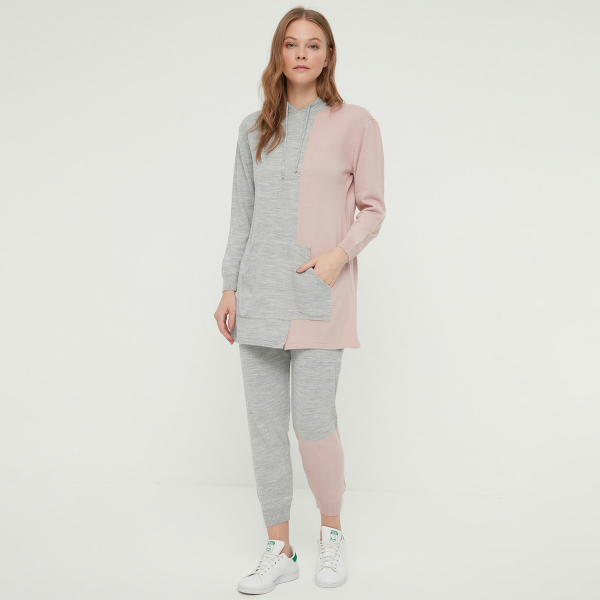 ترينديول رمادي مجموعات-women-clothing-coordsets-image-1