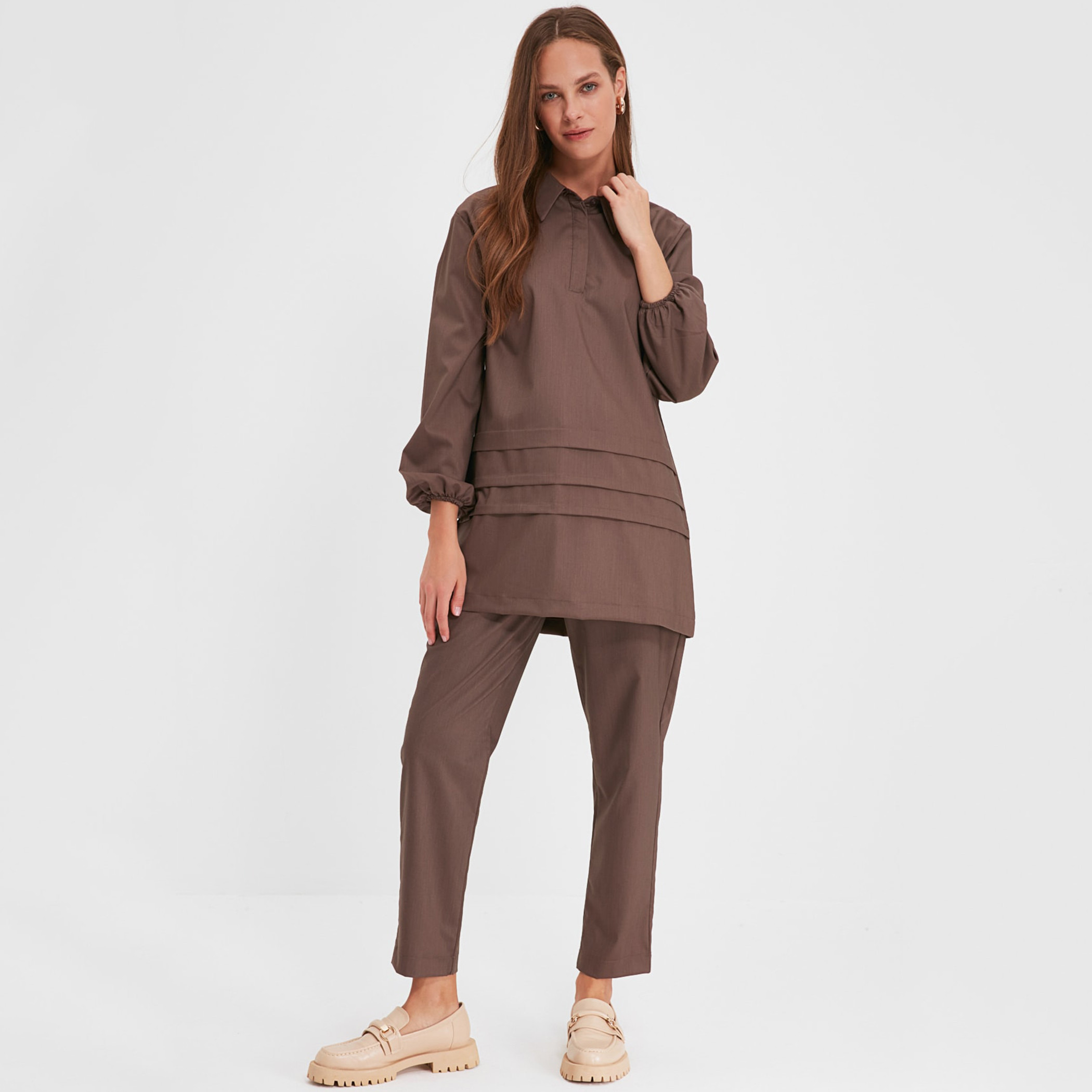 ترينديول بنى مجموعات-women-clothing-coordsets-image-1