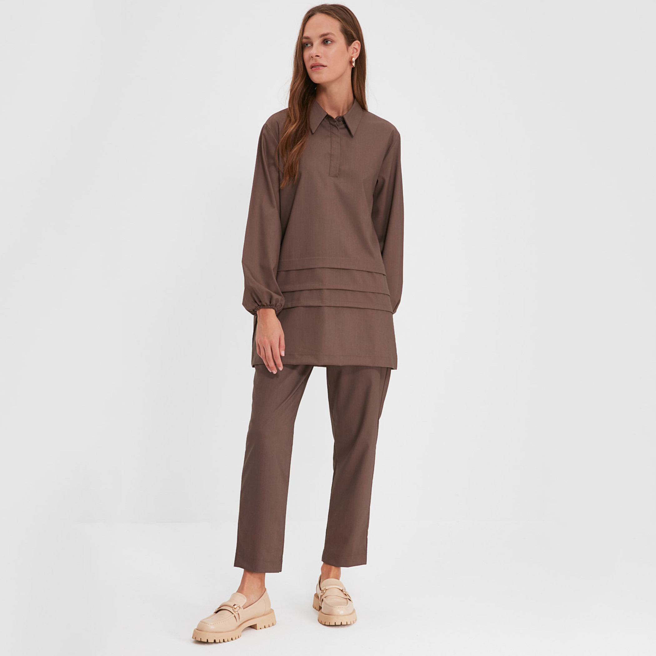 ترينديول بنى مجموعات-women-clothing-coordsets-image-3
