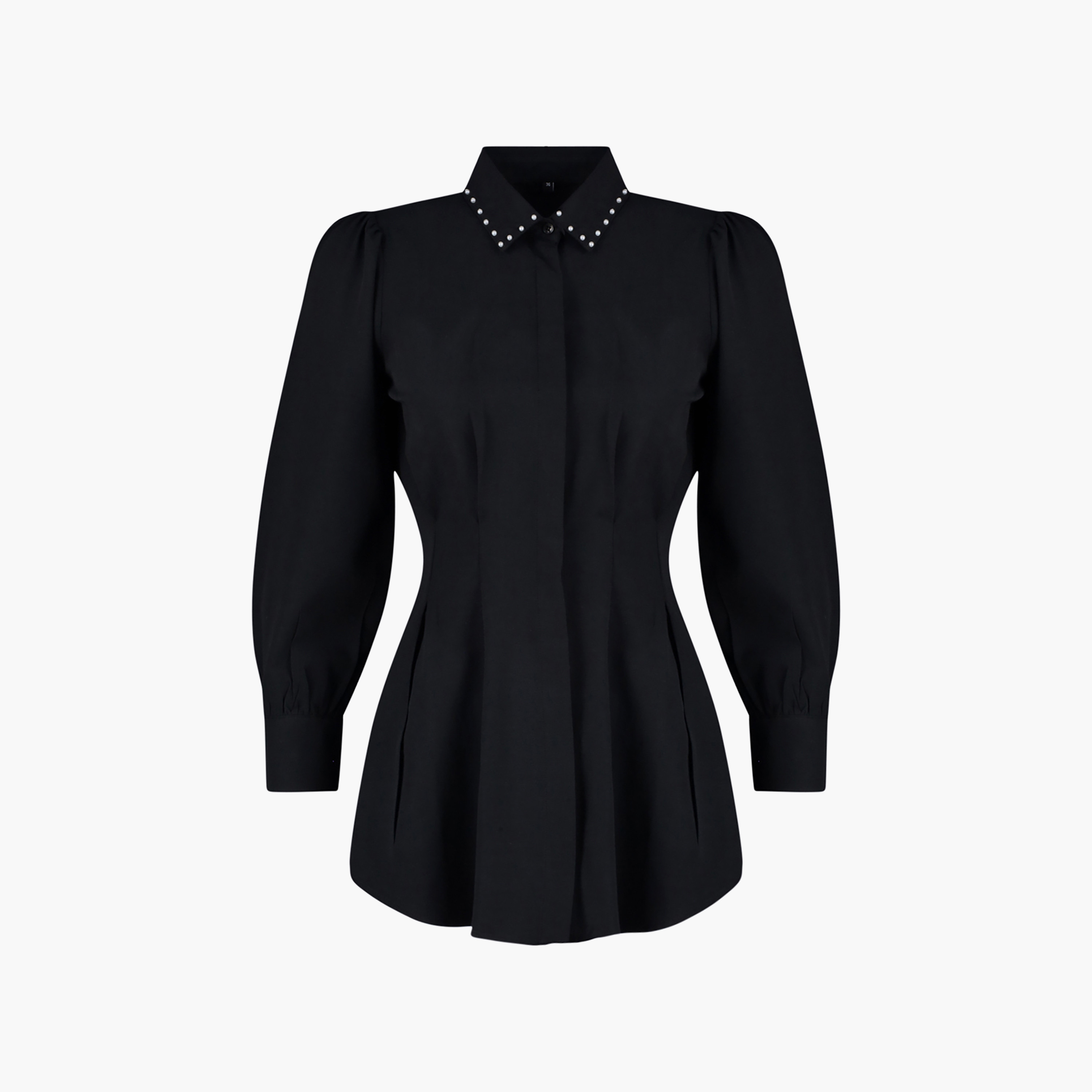 قميص بليسيه حريمي محتشم بياقة وأكمام منتفخة من تريندyol-women-clothing-shirtsandblouses-shirts-image-6