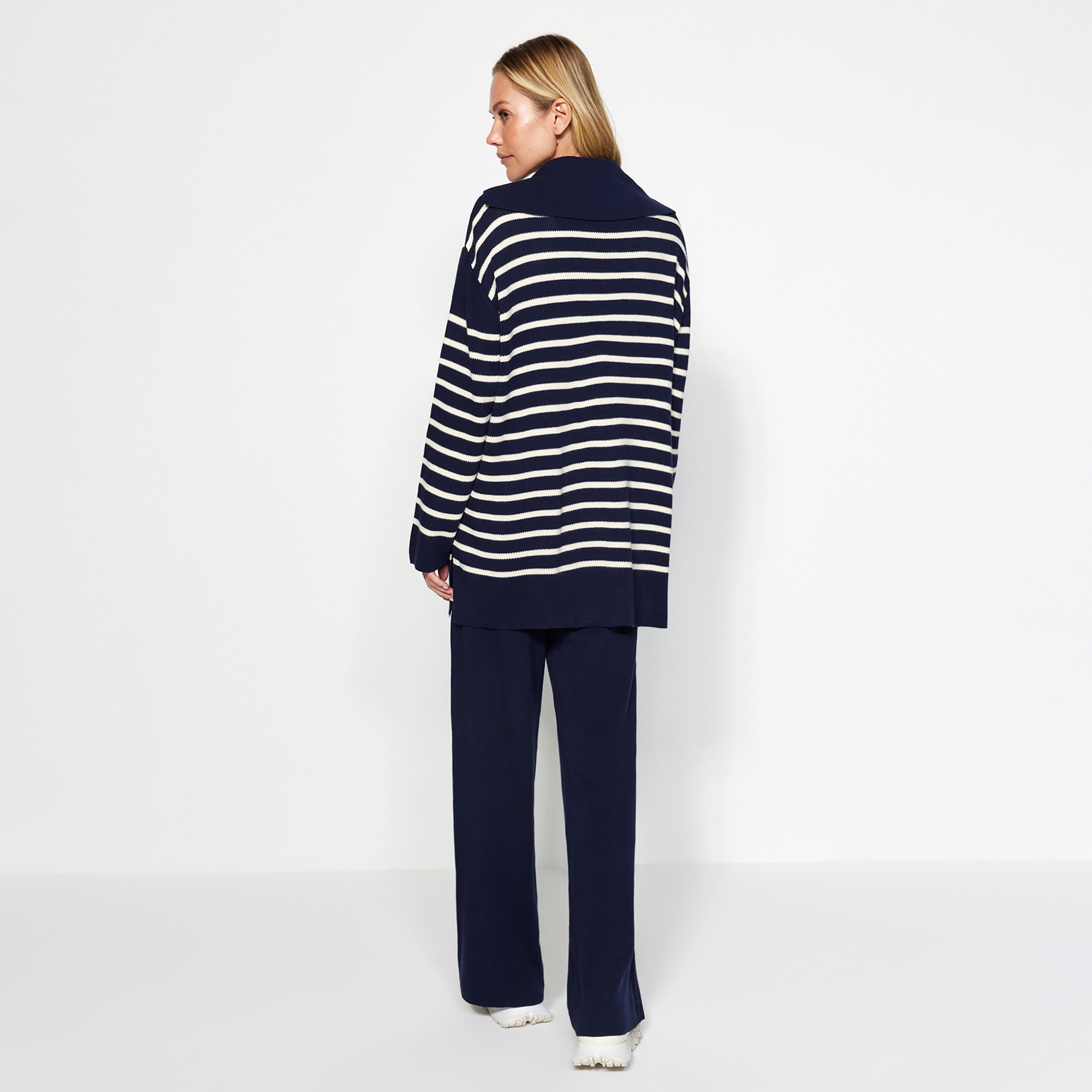 Trendyol Modest Striped Sailor Collar Dropped Sleeves Women's Sweater & Pants Set-women-clothing-coordsets-image-10