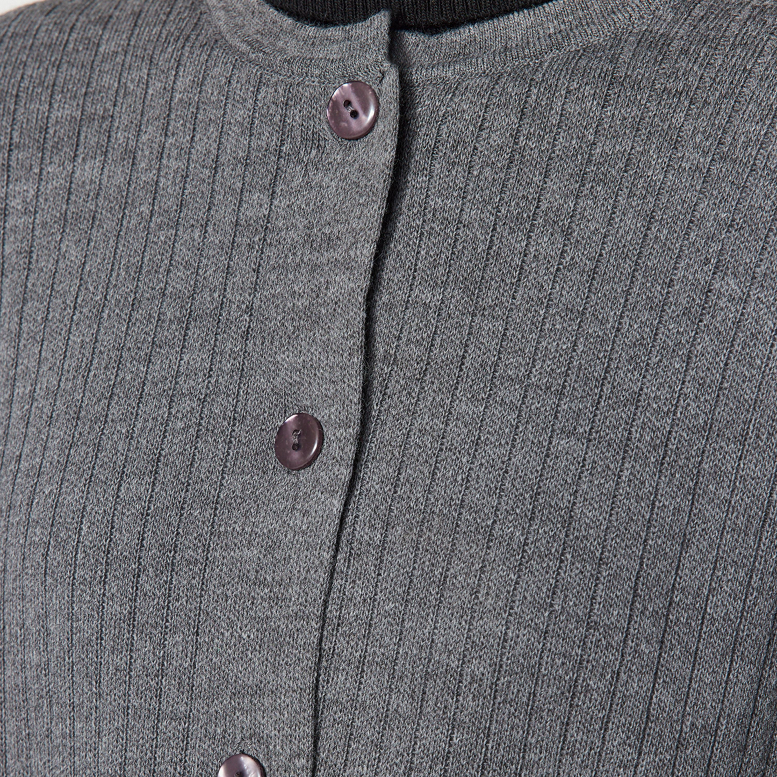 Trendyol Modest Grey Ribbed Women's Cardigan & Pants Set-women-clothing-coordsets-image-7