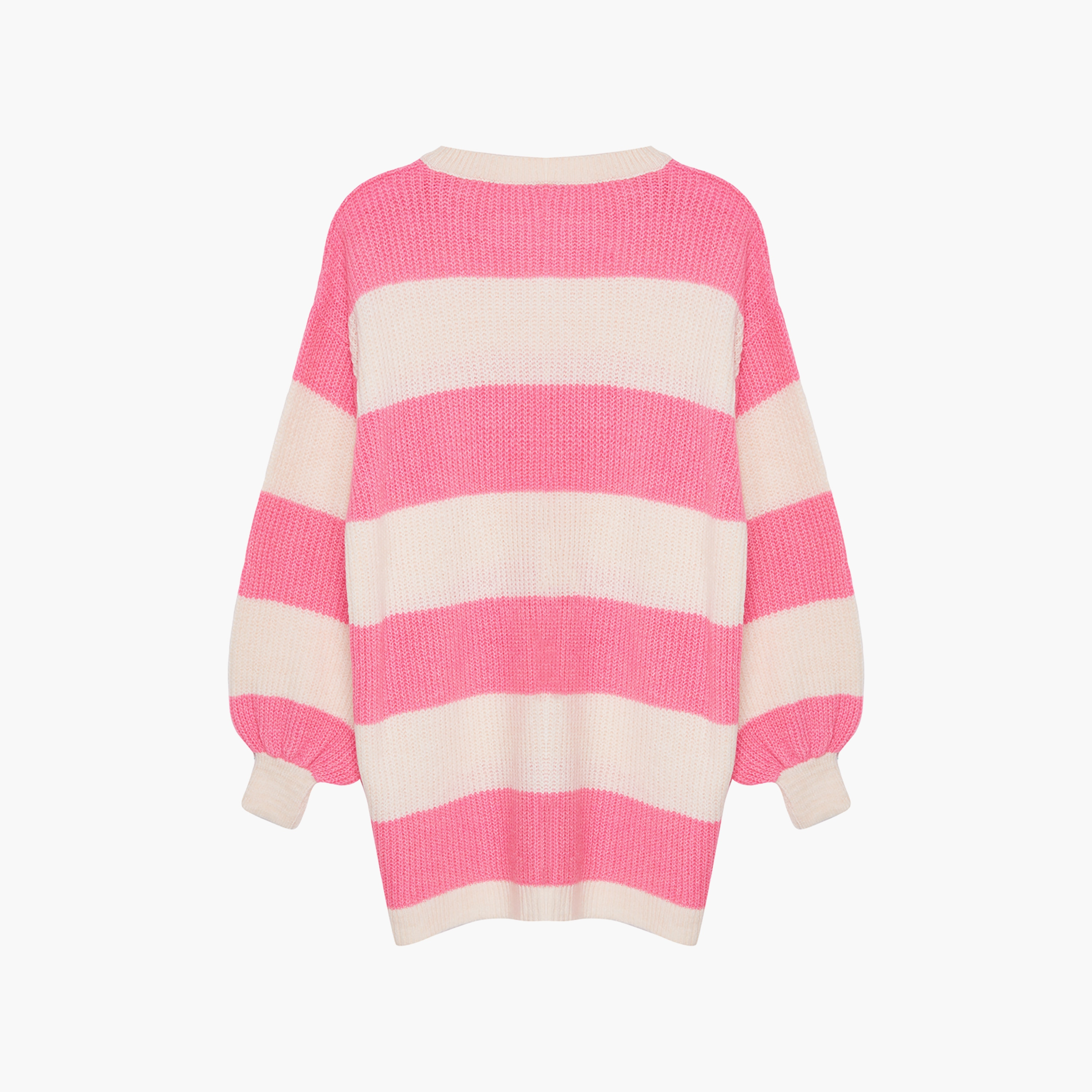 سويتر حريمي محتشم وردي بألوان متباينة وأكمام مسدلة من تريندyol-women-winterwear-cardigansandjumpers-jumpers-image-5
