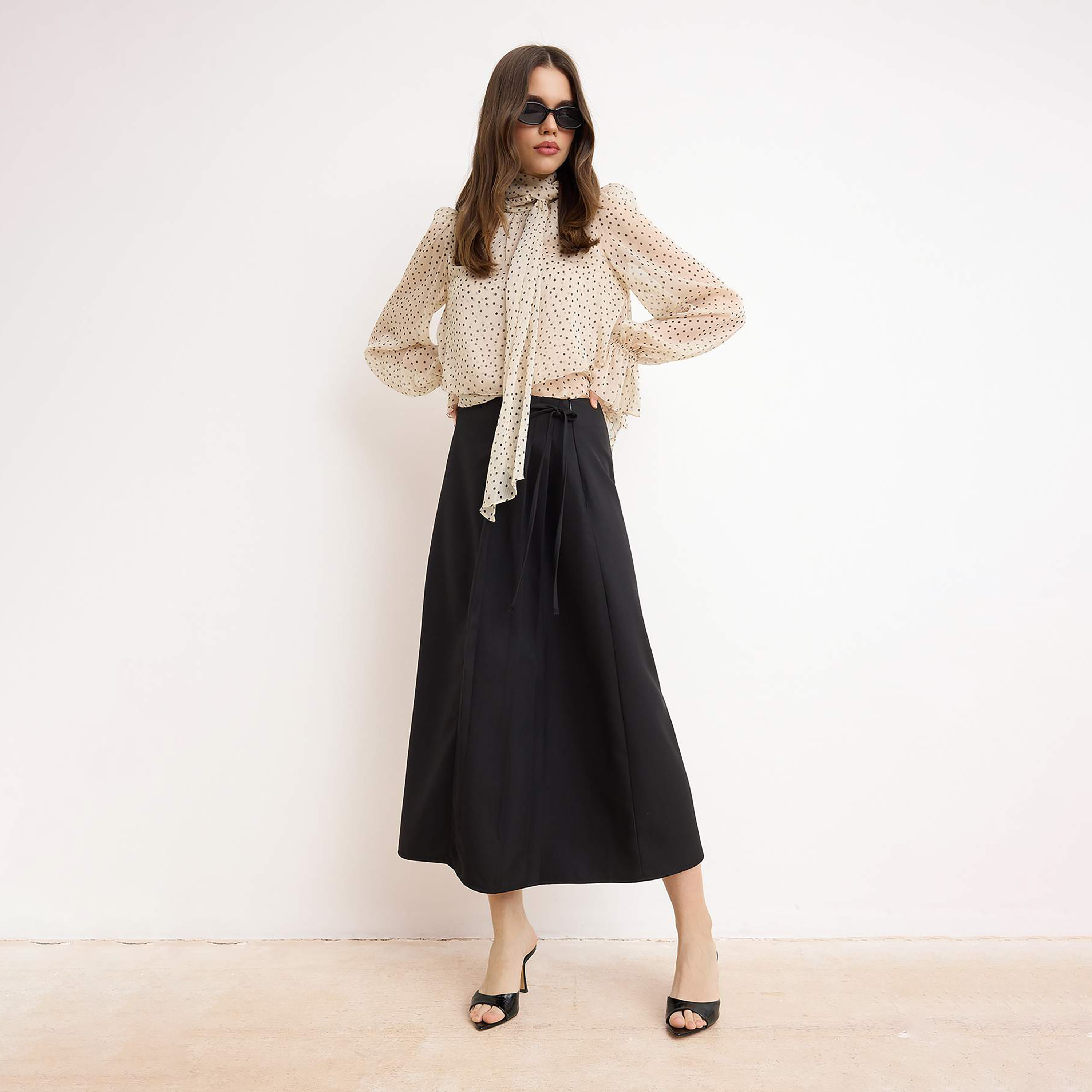 تنورة ميدي نسائية محتشمة بقصة حرف A-women-clothing-skirts-image-2