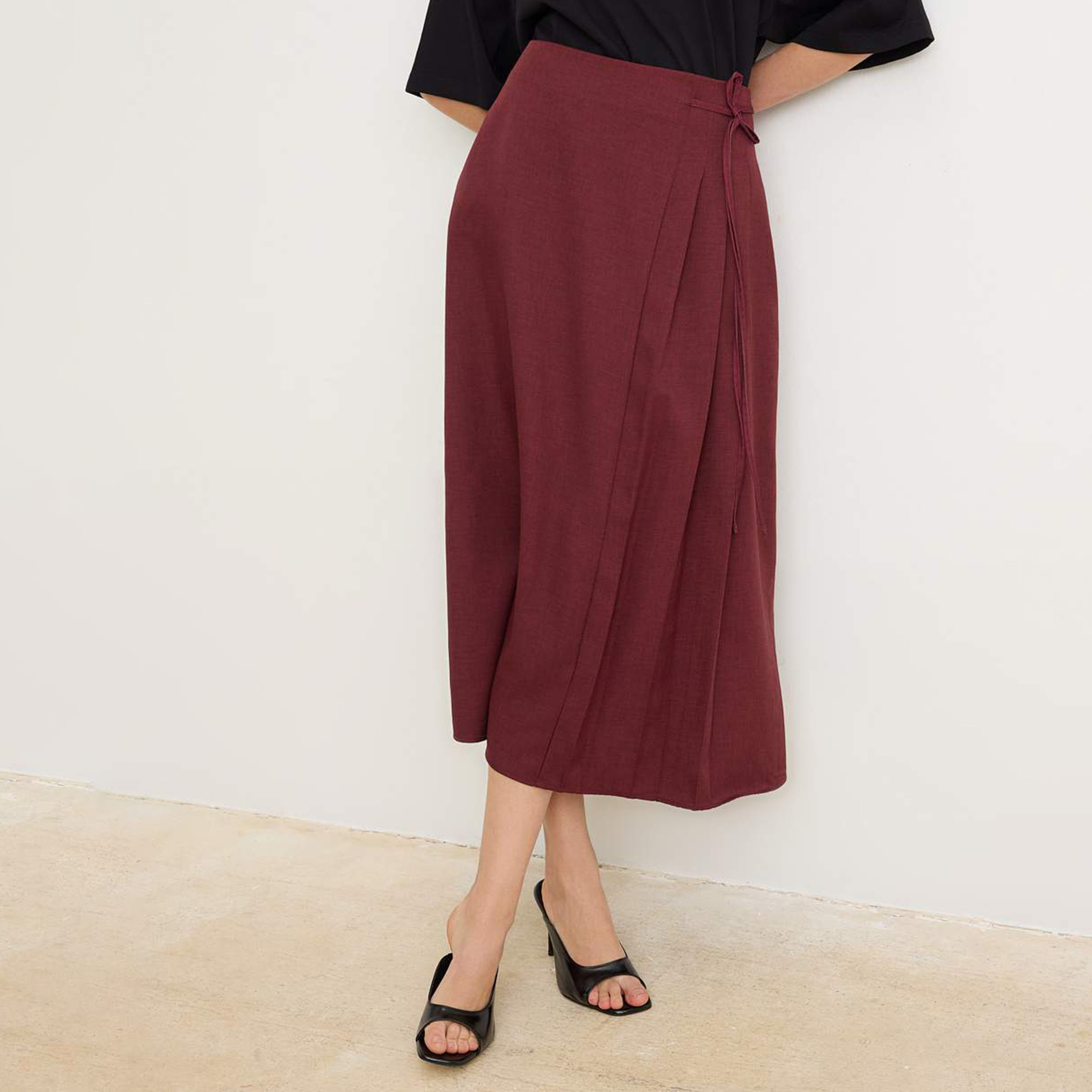 تنورة ميدي نسائية محتشمة بقصة حرف A-women-clothing-skirts-image-1