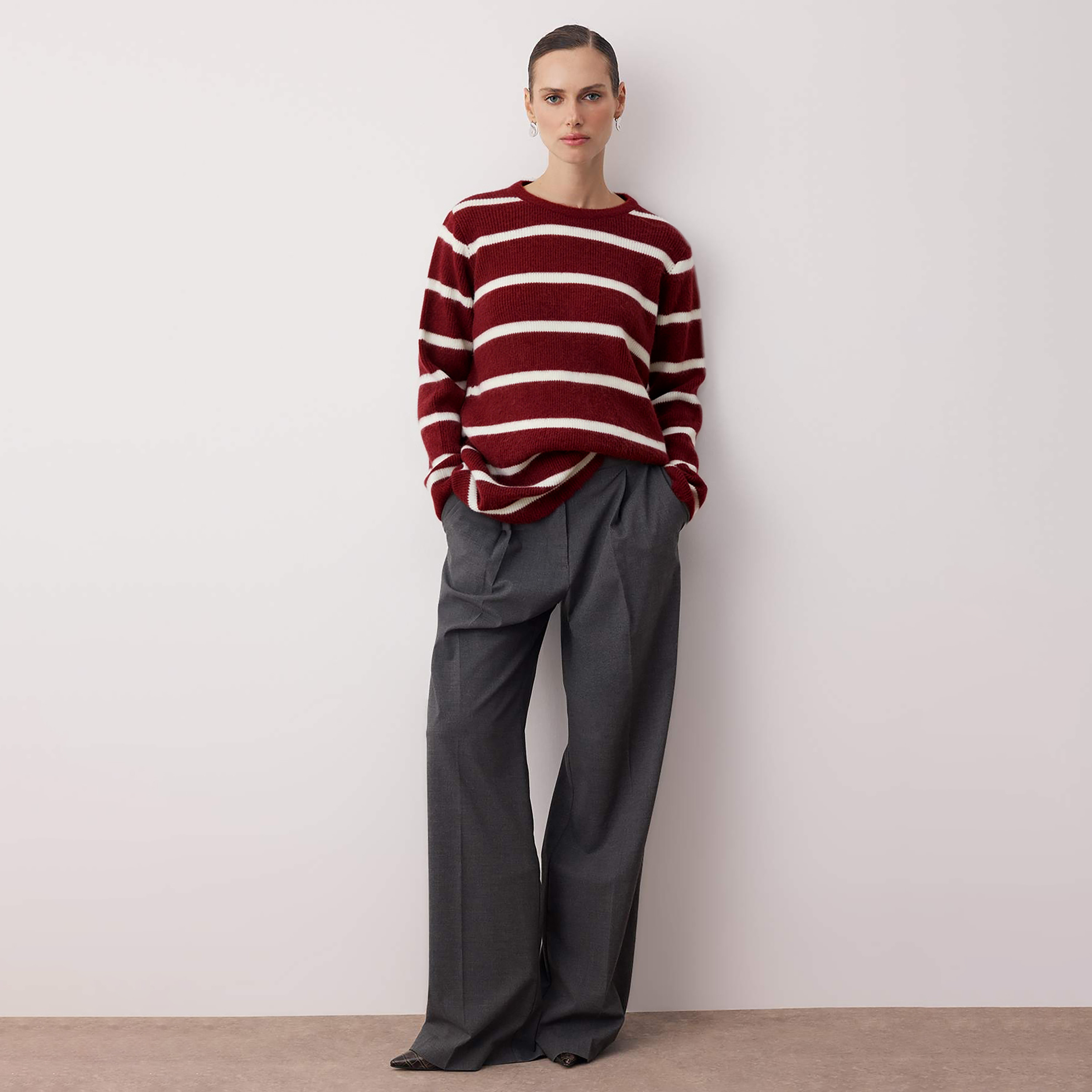 Trendyol Modest Striped Women's Sweater-women-winterwear-cardigansandjumpers-jumpers-image-2