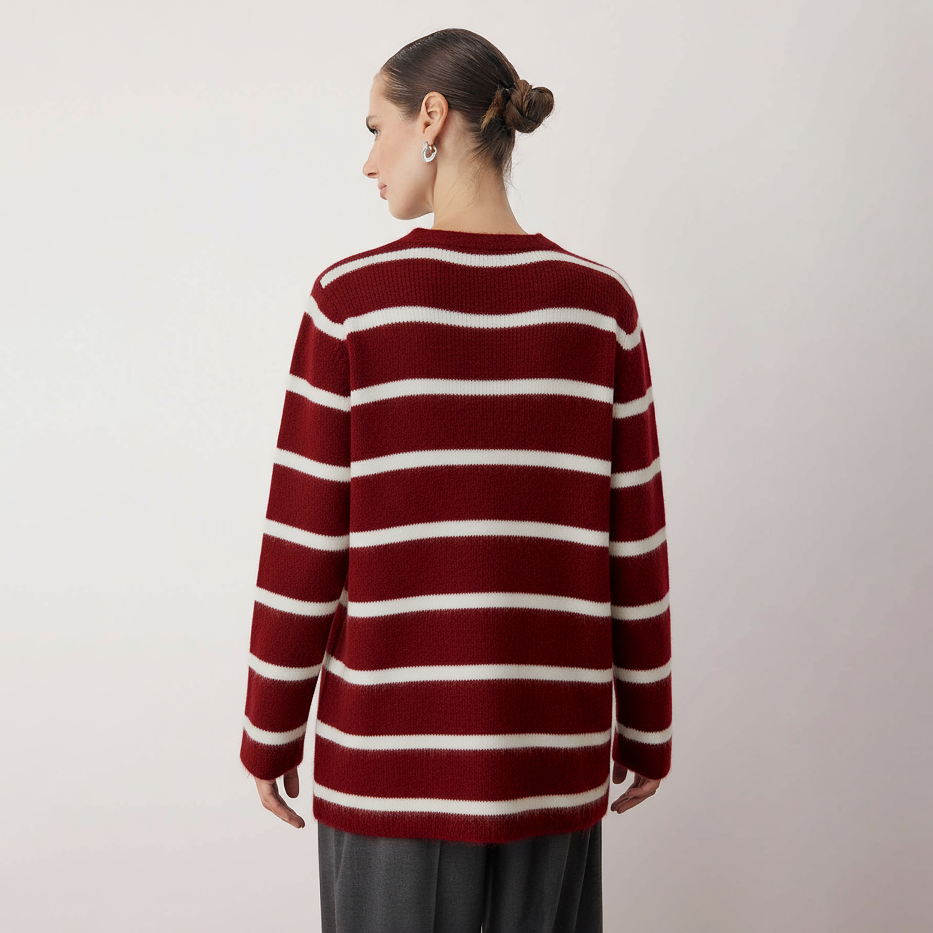 Trendyol Modest Striped Women's Sweater-women-winterwear-cardigansandjumpers-jumpers-image-3