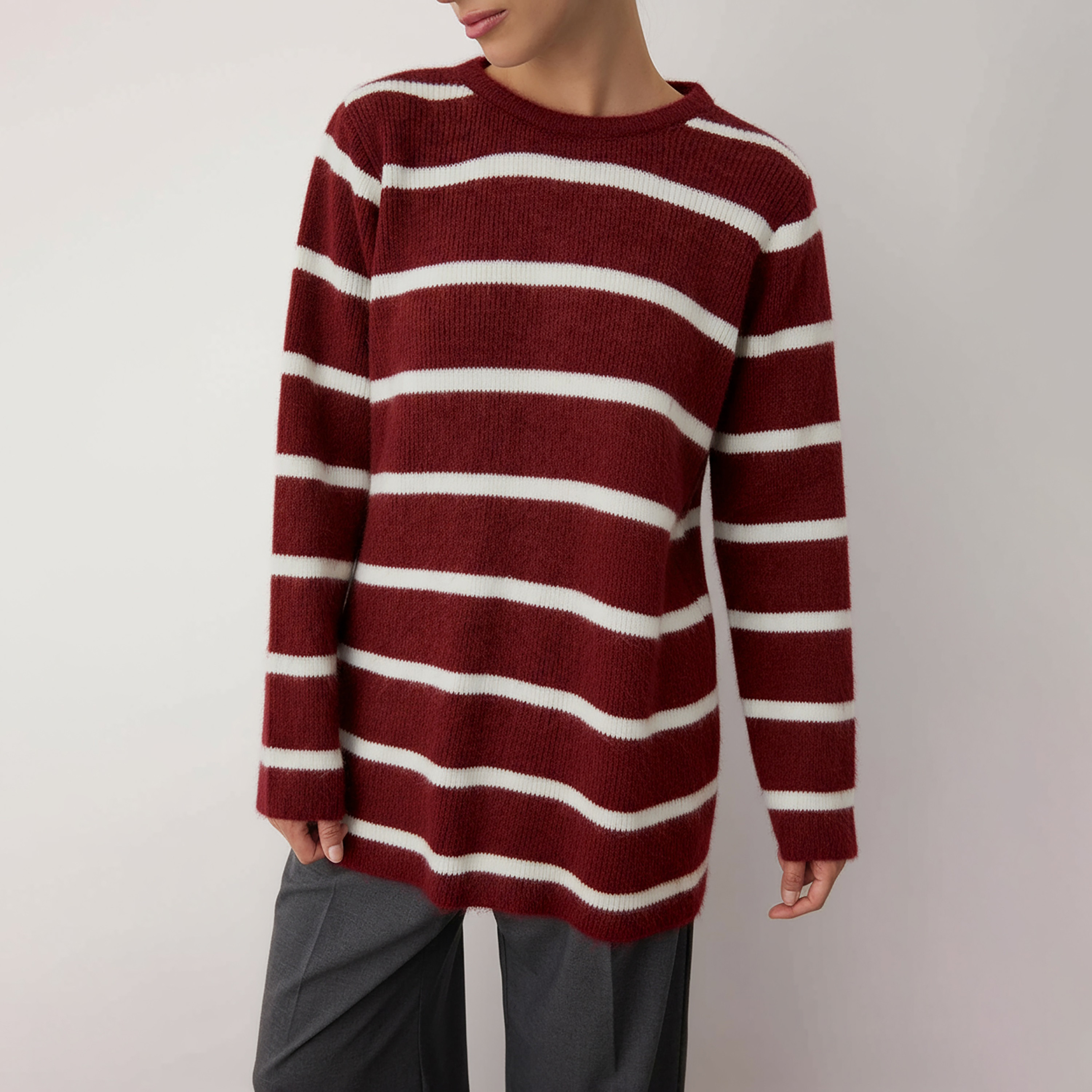 Trendyol Modest Striped Women's Sweater-women-winterwear-cardigansandjumpers-jumpers-image-4