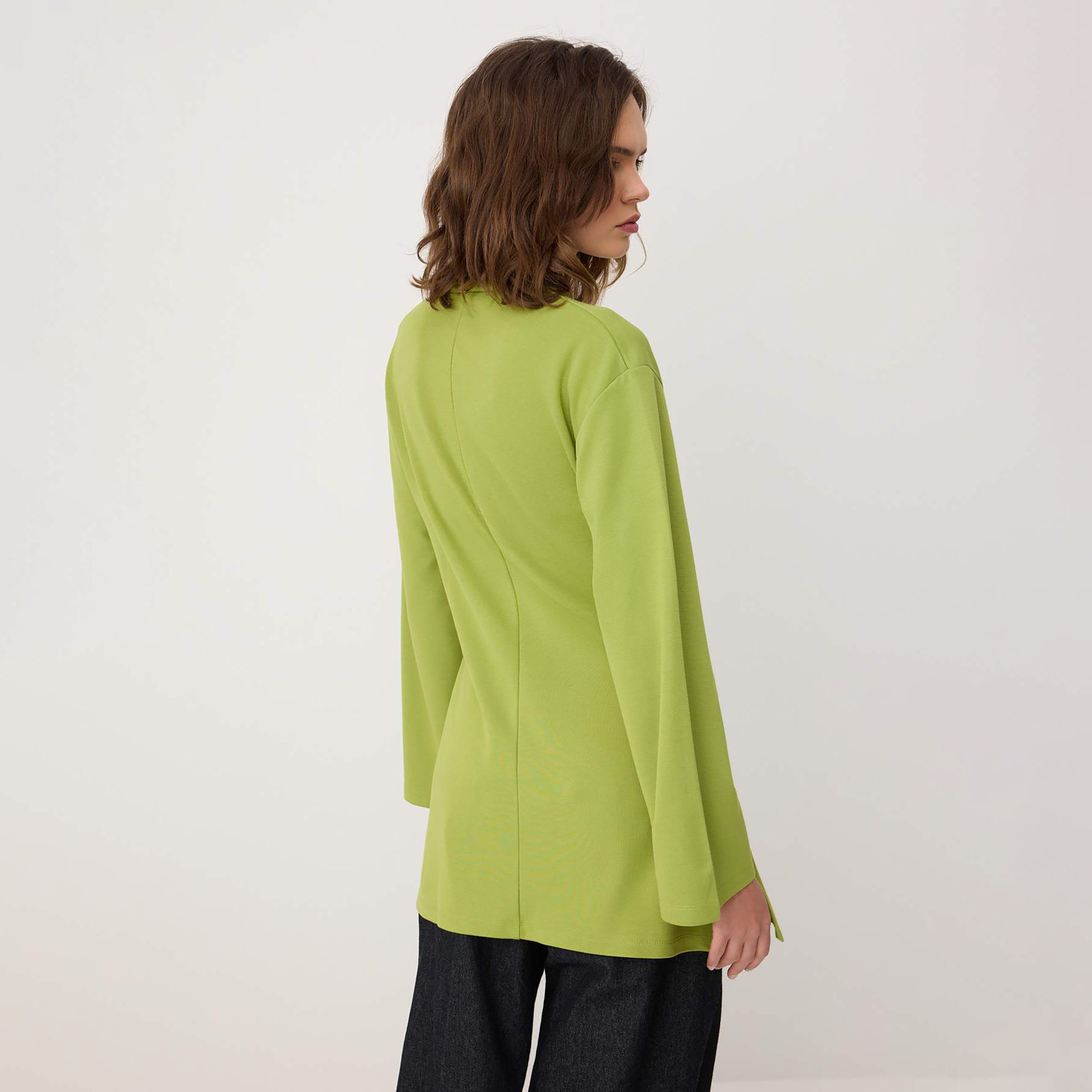 Trendyol Modest Green Dropped Sleeves Women's Tunic-women-clothing-shirtsandblouses-blouses-image-3