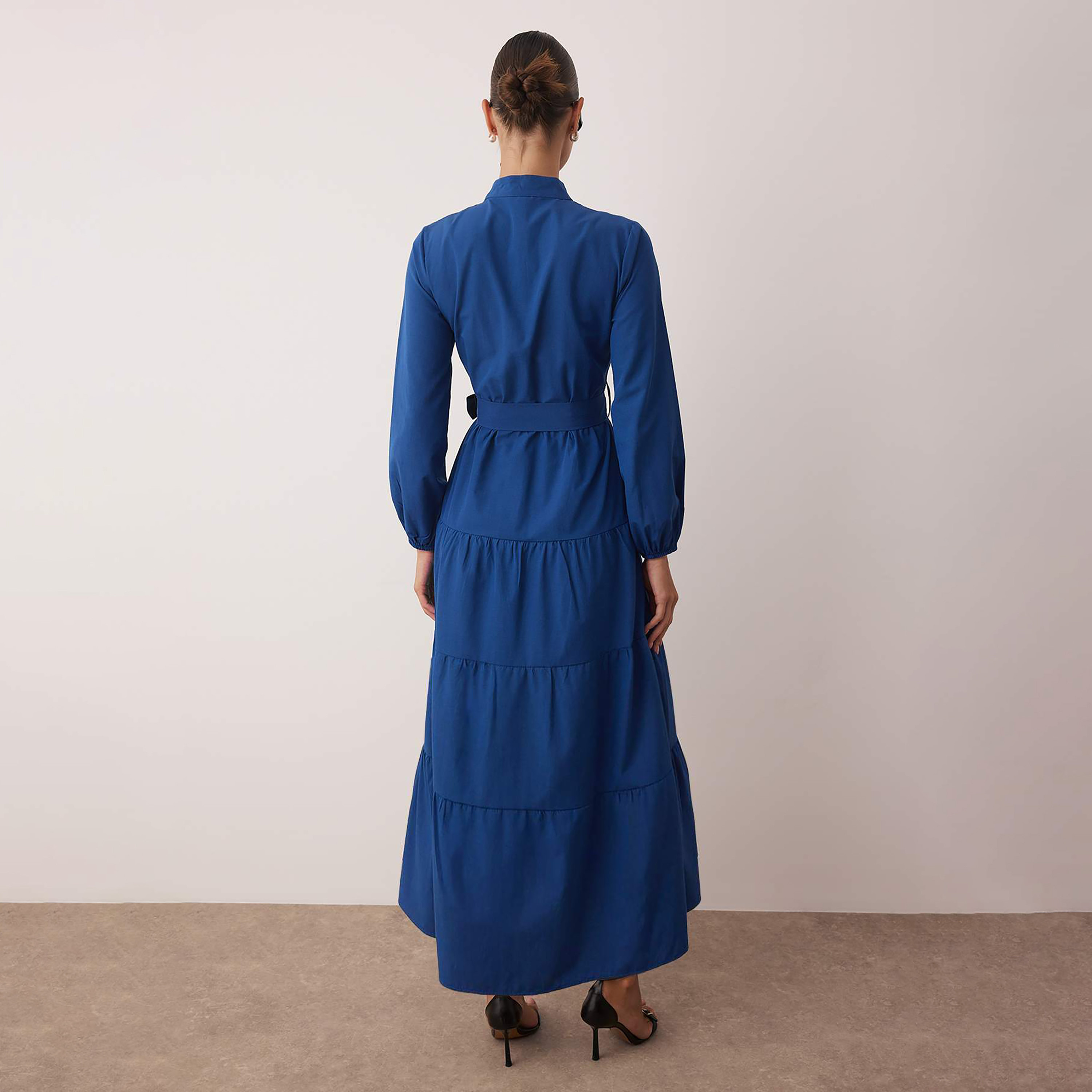 Trendyol Modest Band Collar Tiered Women's Maxi Dress-women-clothing-dresses-image-4