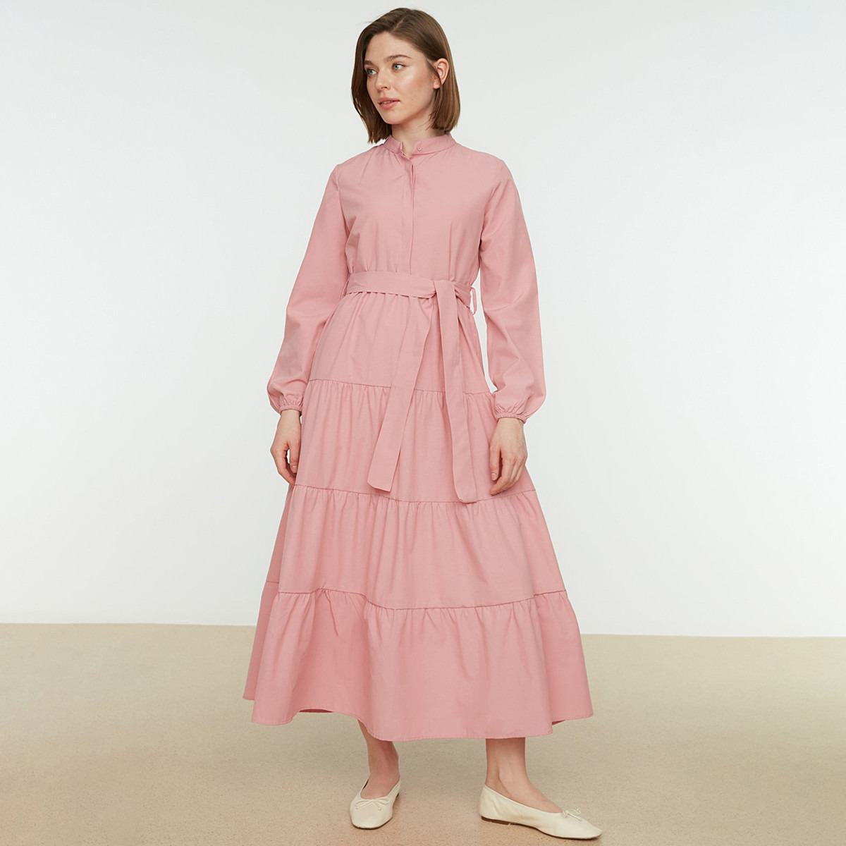 ترينديول لون القرنفل طويل فستان-women-clothing-dresses-image-1