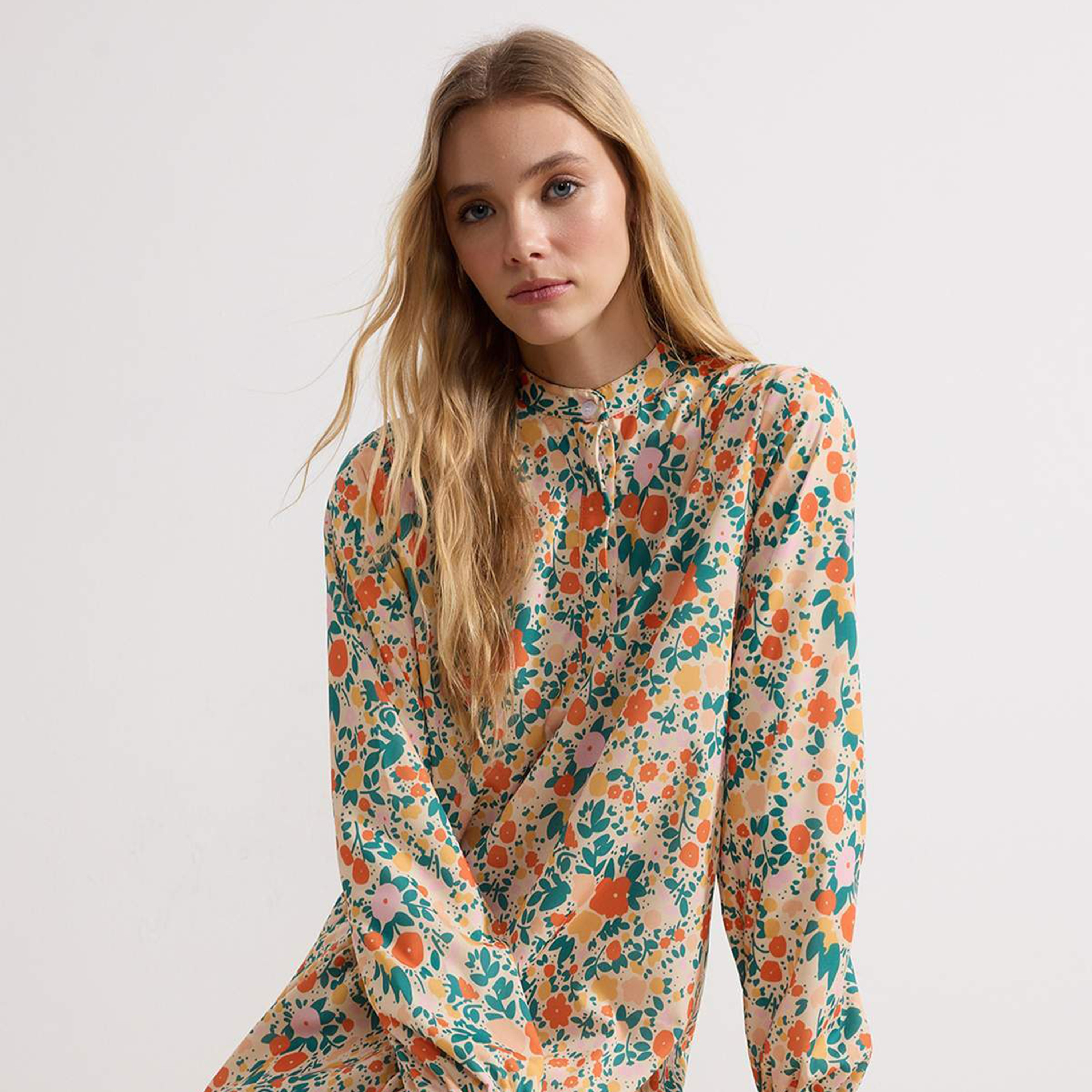 Trendyol Modest Floral Print Ruffled Neck Tiered Women's Maxi Dress-women-clothing-dresses-image-5