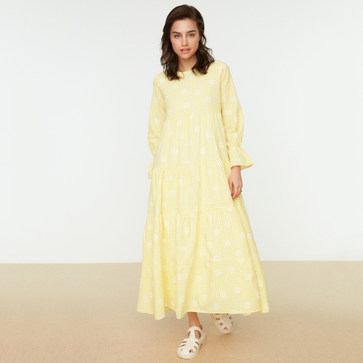 Modest hotsell yellow dress