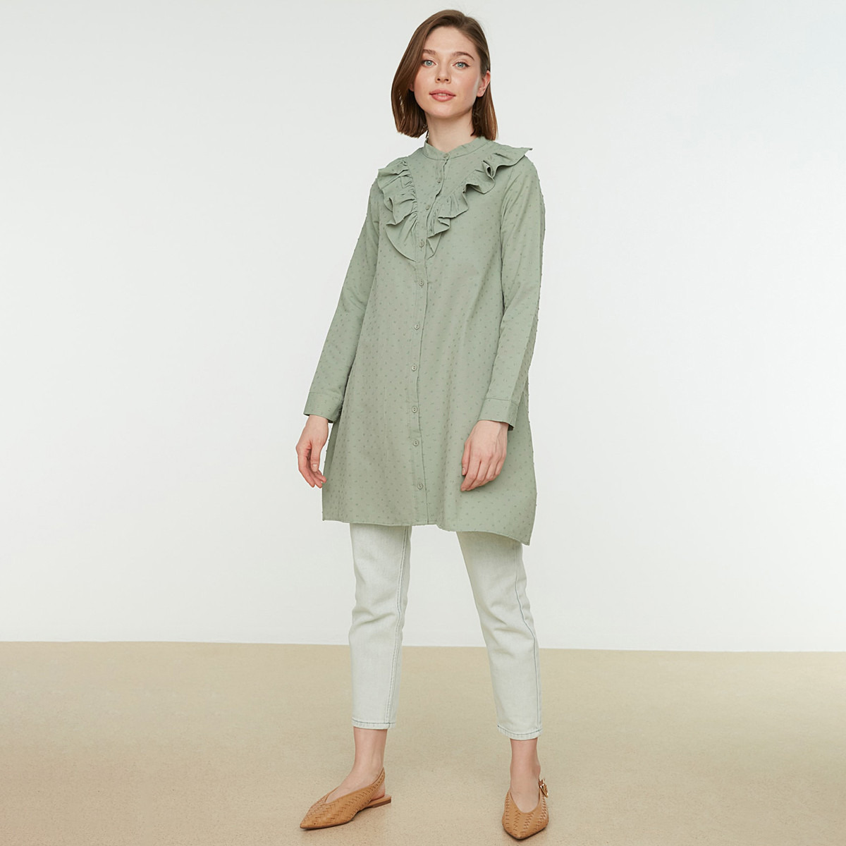 ترينديول أخضر قمم-women-clothing-shirtsandblouses-blouses-image-2