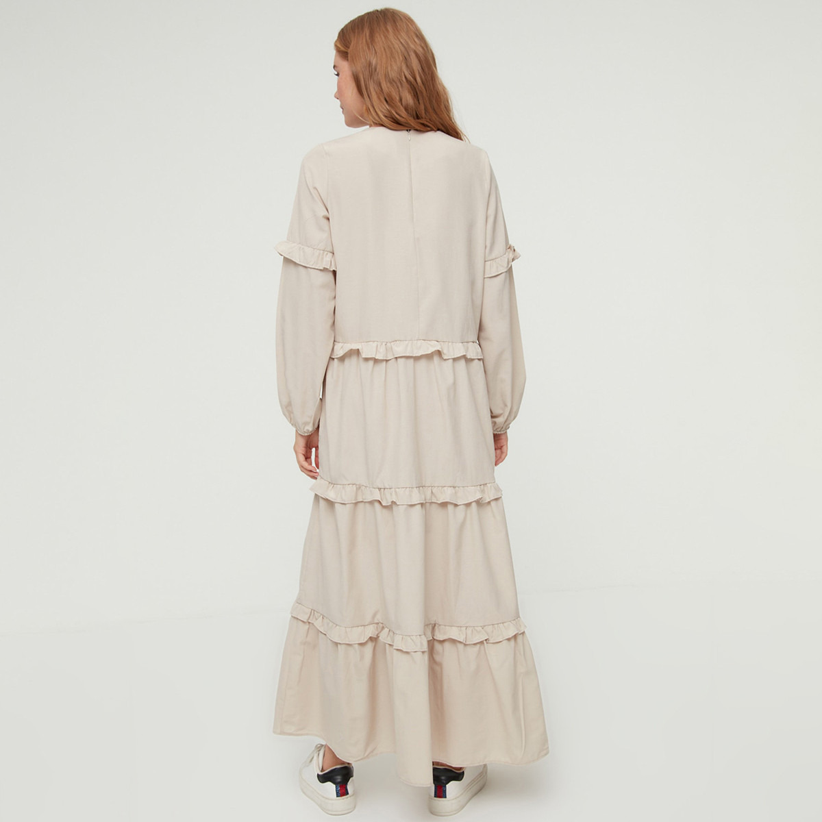 ترينديول كريم طويل فستان-women-clothing-dresses-image-5