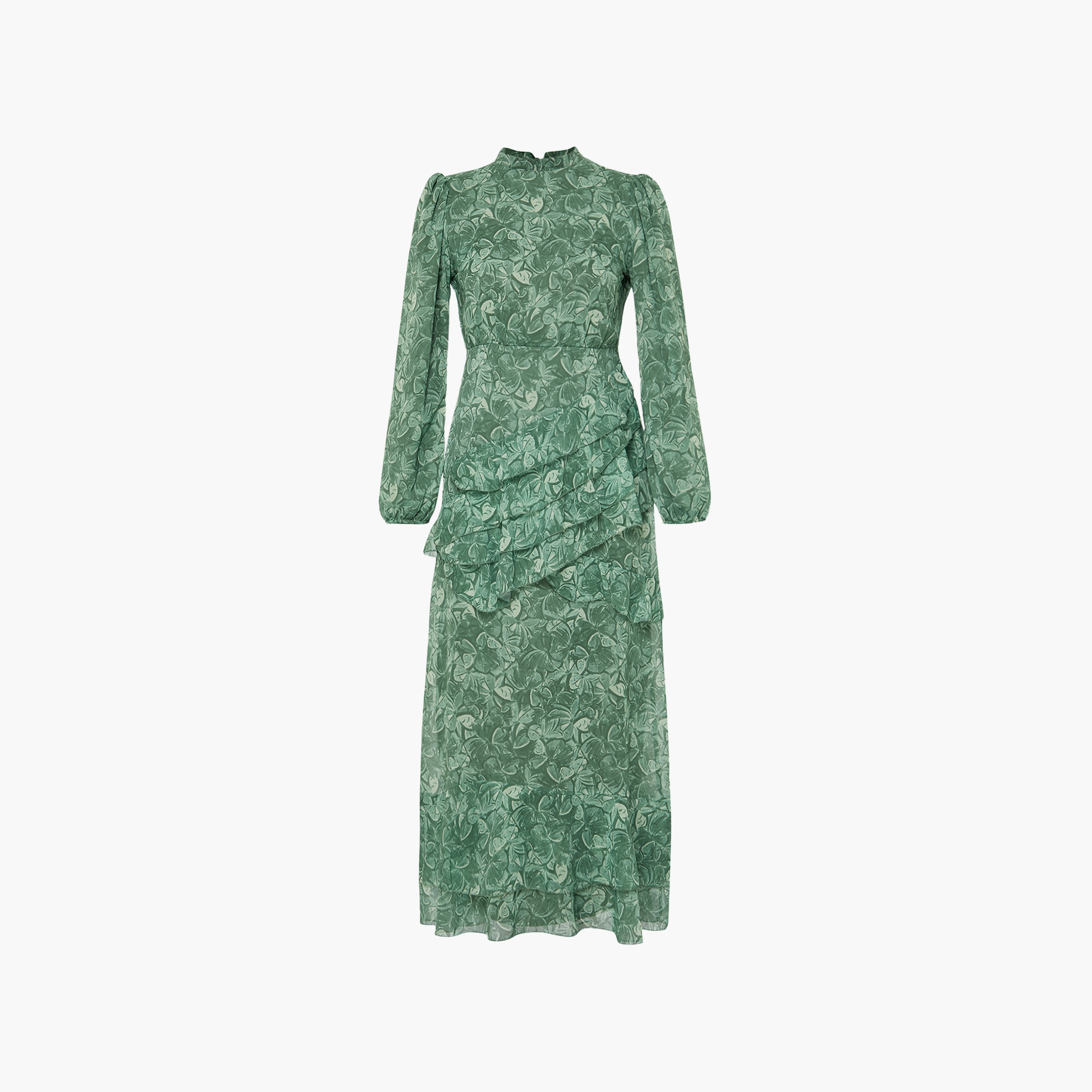 Trendyol Modest Floral Motifs Chiffon Mock Neck Ruffle Women's Maxi Dress-women-clothing-dresses-image-10