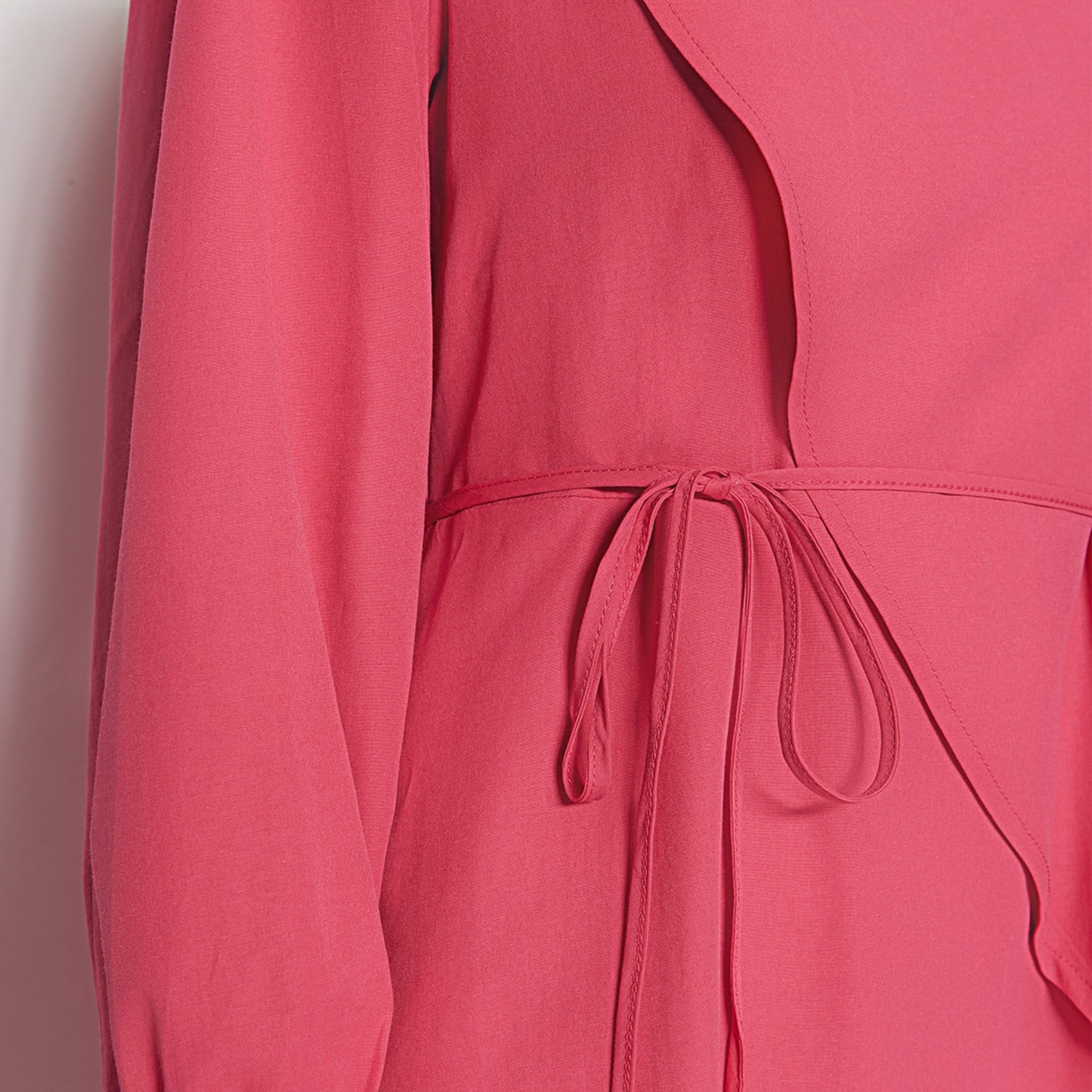 فستان ميدي حريمي محتشم بطبقات وأكمام منتفخة من تريندyول-women-clothing-dresses-image-6
