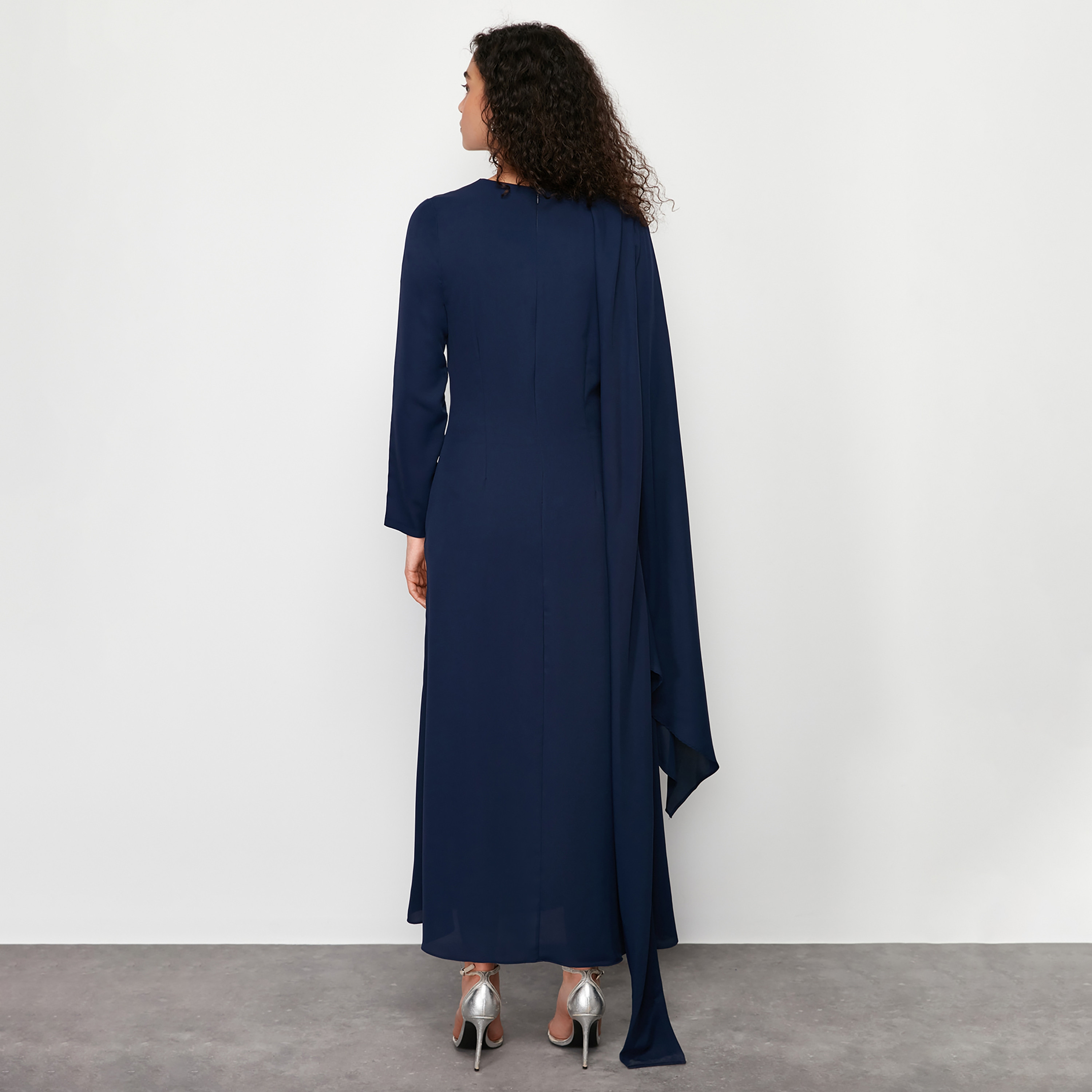 Trendyol Modest Cape Sleeve Evening Women's Maxi Dress-women-clothing-dresses-image-4