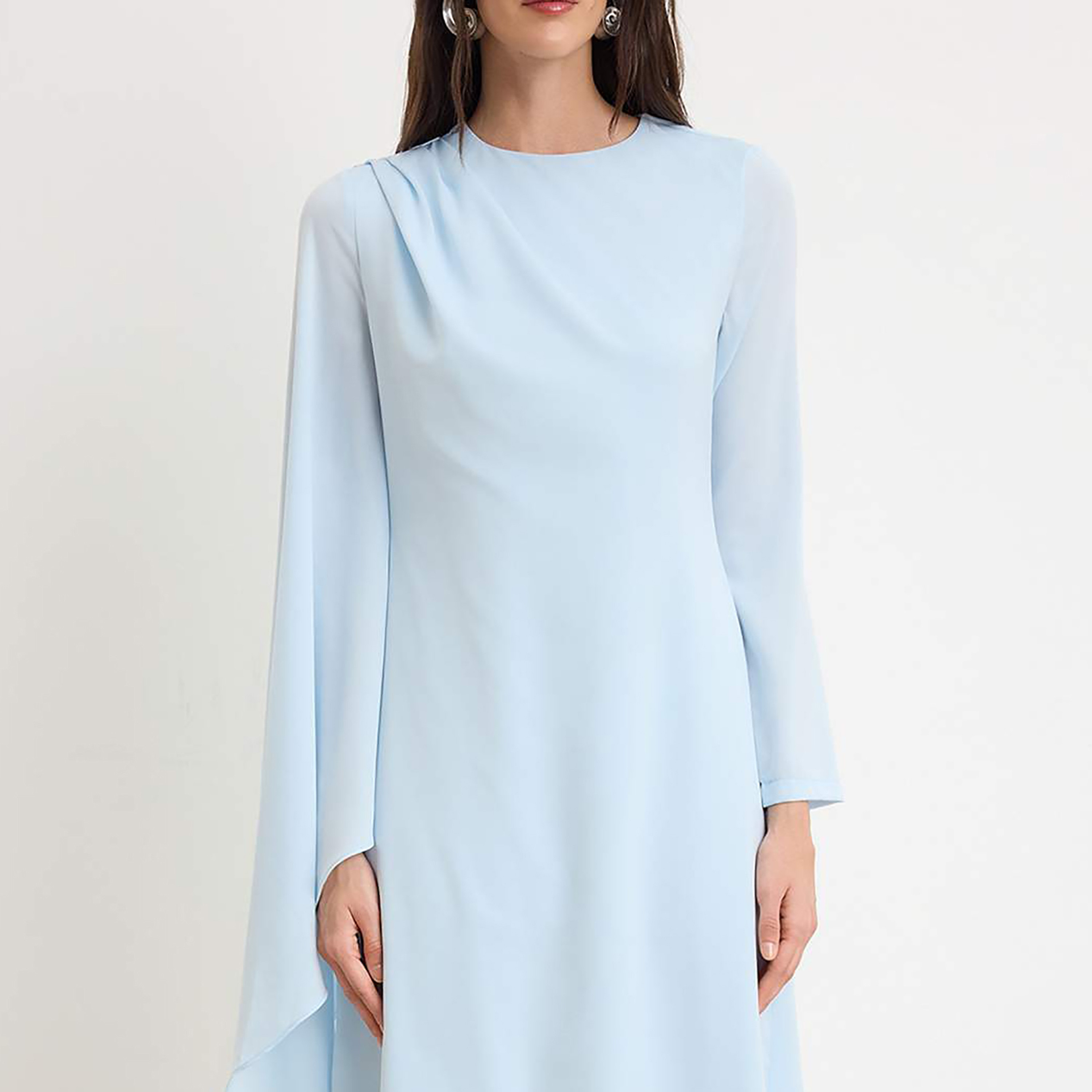 Trendyol Modest Cape Sleeve Evening Women's Maxi Dress-women-clothing-dresses-image-4