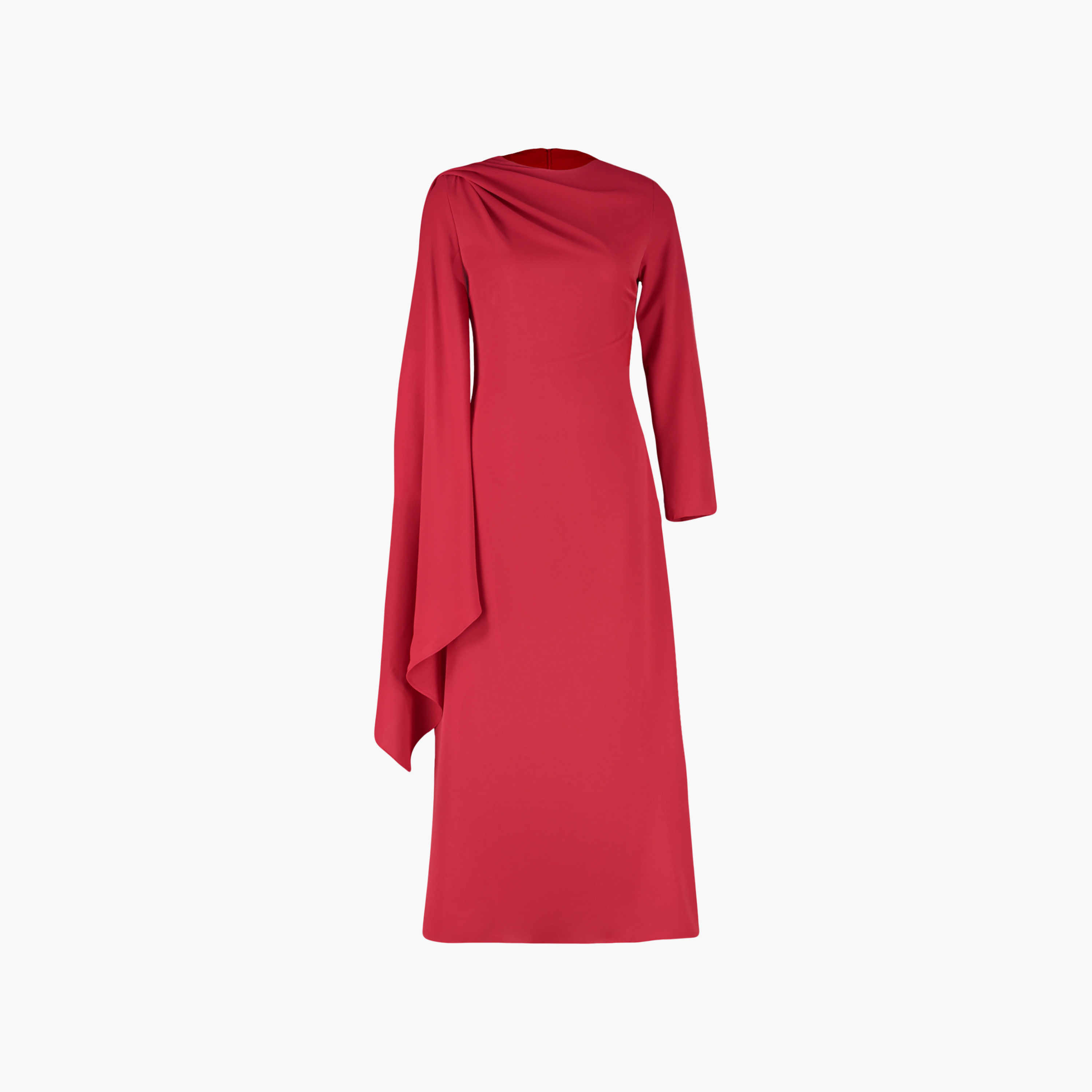 فستان سهرة نسائي ماكسي محتشم بأكمام واسعة-women-clothing-dresses-image-6