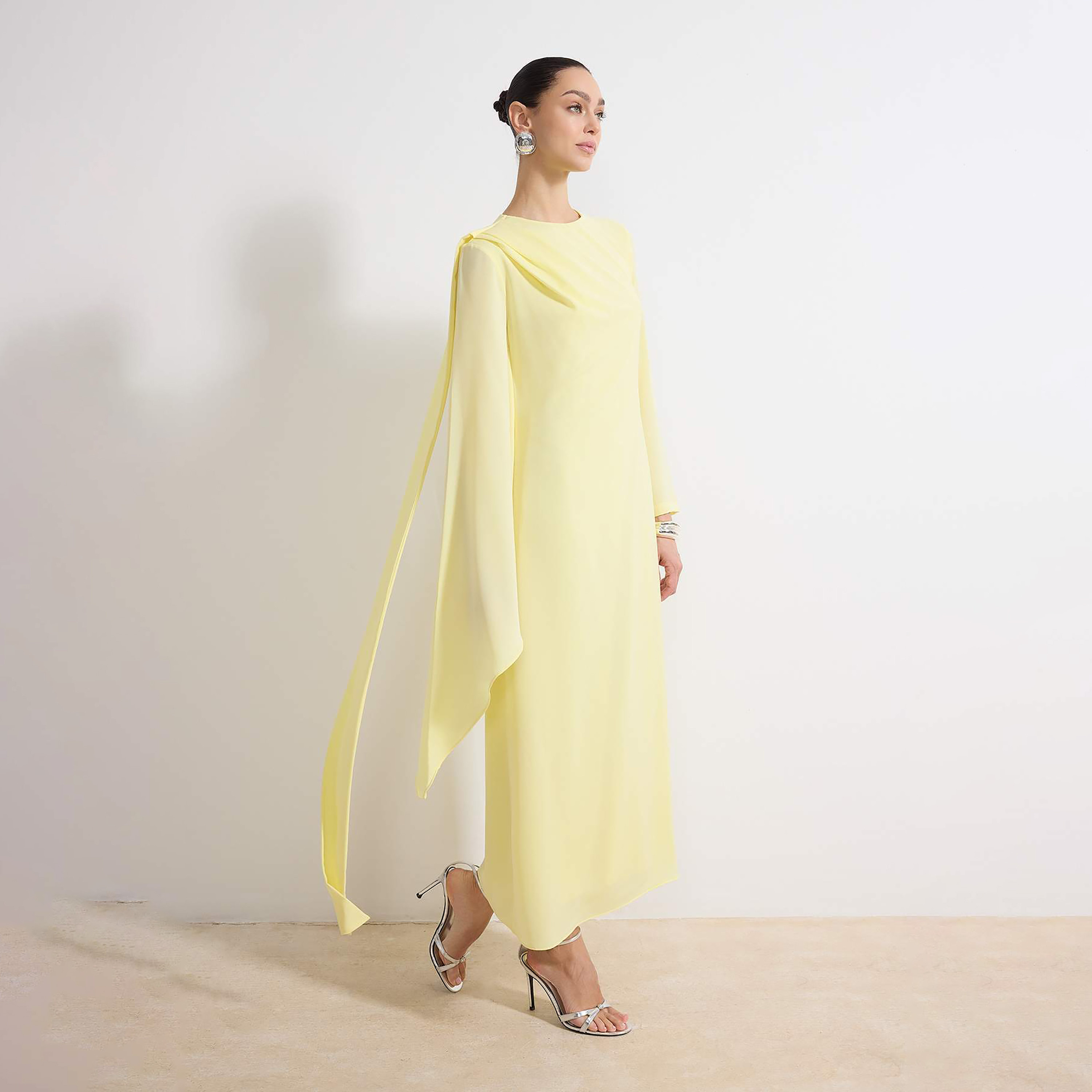 فستان سهرة نسائي ماكسي محتشم بأكمام واسعة-women-clothing-dresses-image-2