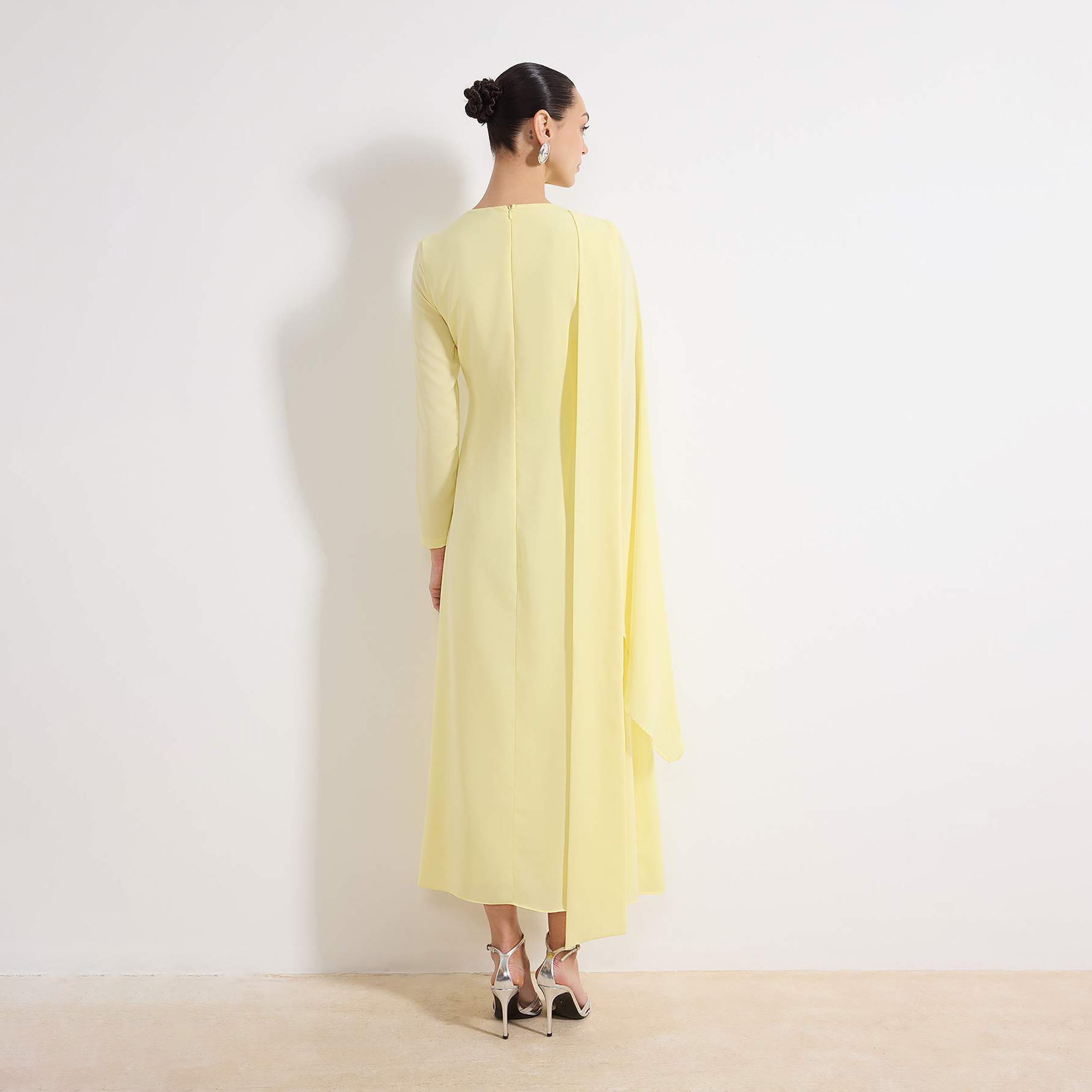 فستان سهرة نسائي ماكسي محتشم بأكمام واسعة-women-clothing-dresses-image-3
