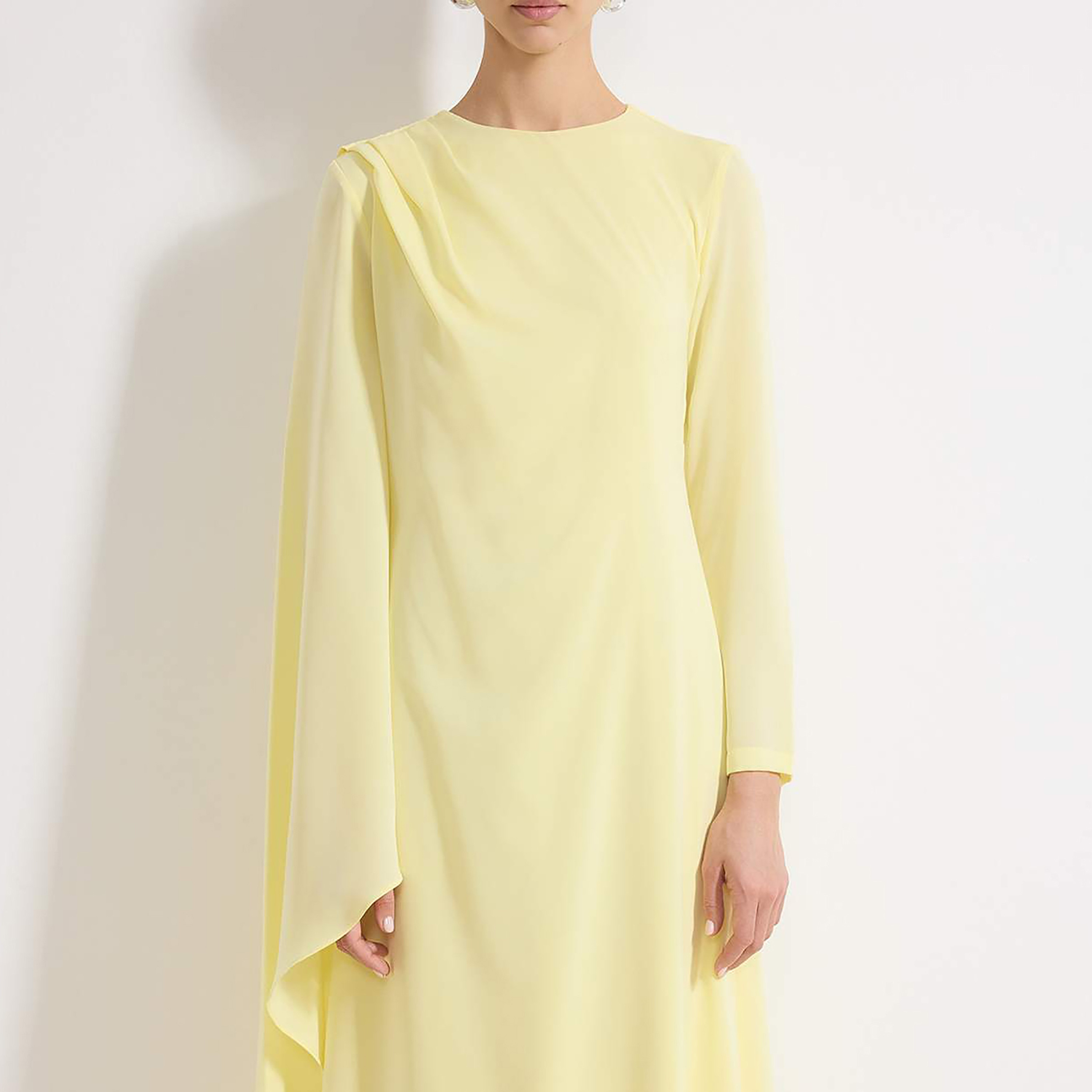 فستان سهرة نسائي ماكسي محتشم بأكمام واسعة-women-clothing-dresses-image-4