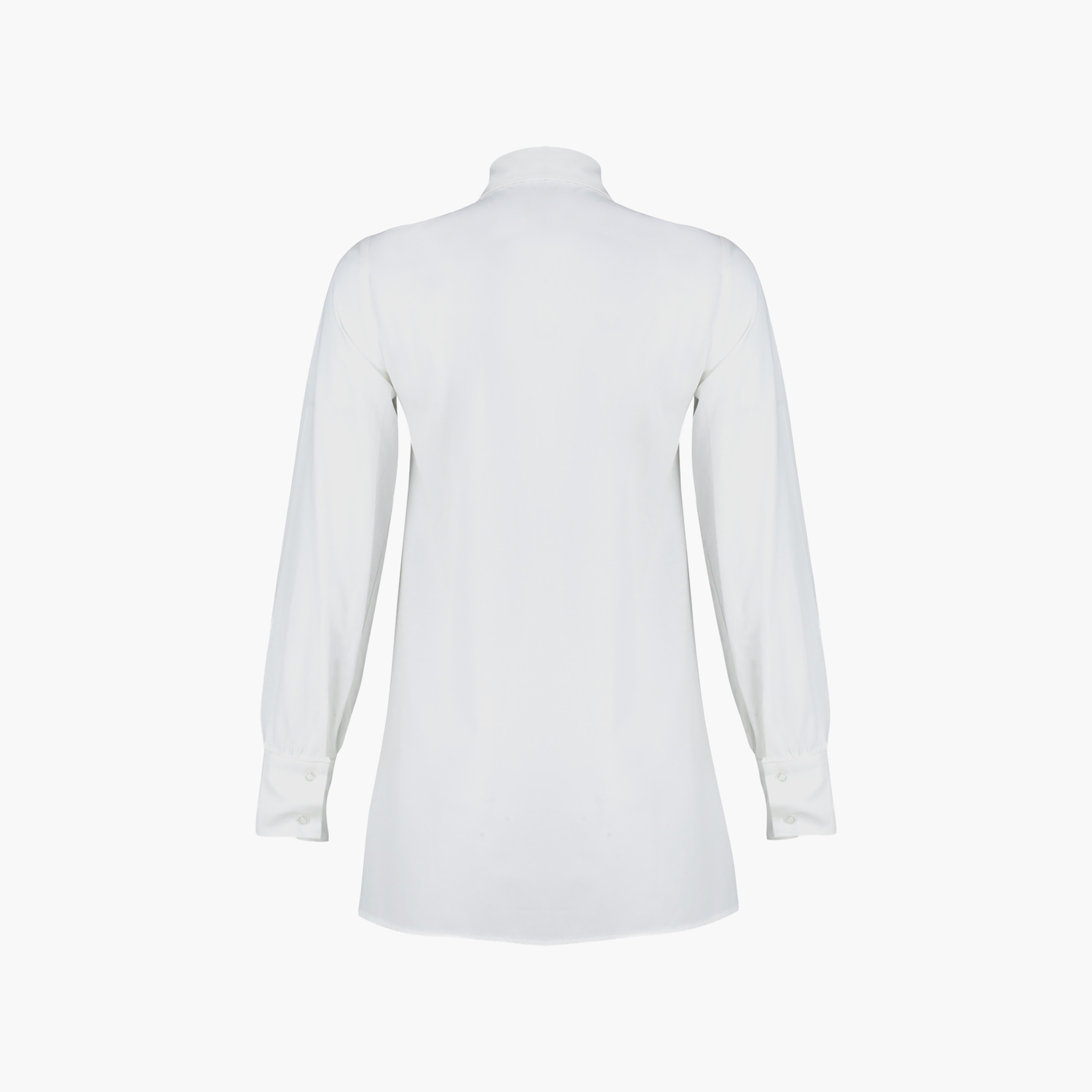 قميص بليسيه حريمي محتشم أبيض بياقة من ترينديول-women-clothing-shirtsandblouses-shirts-image-7