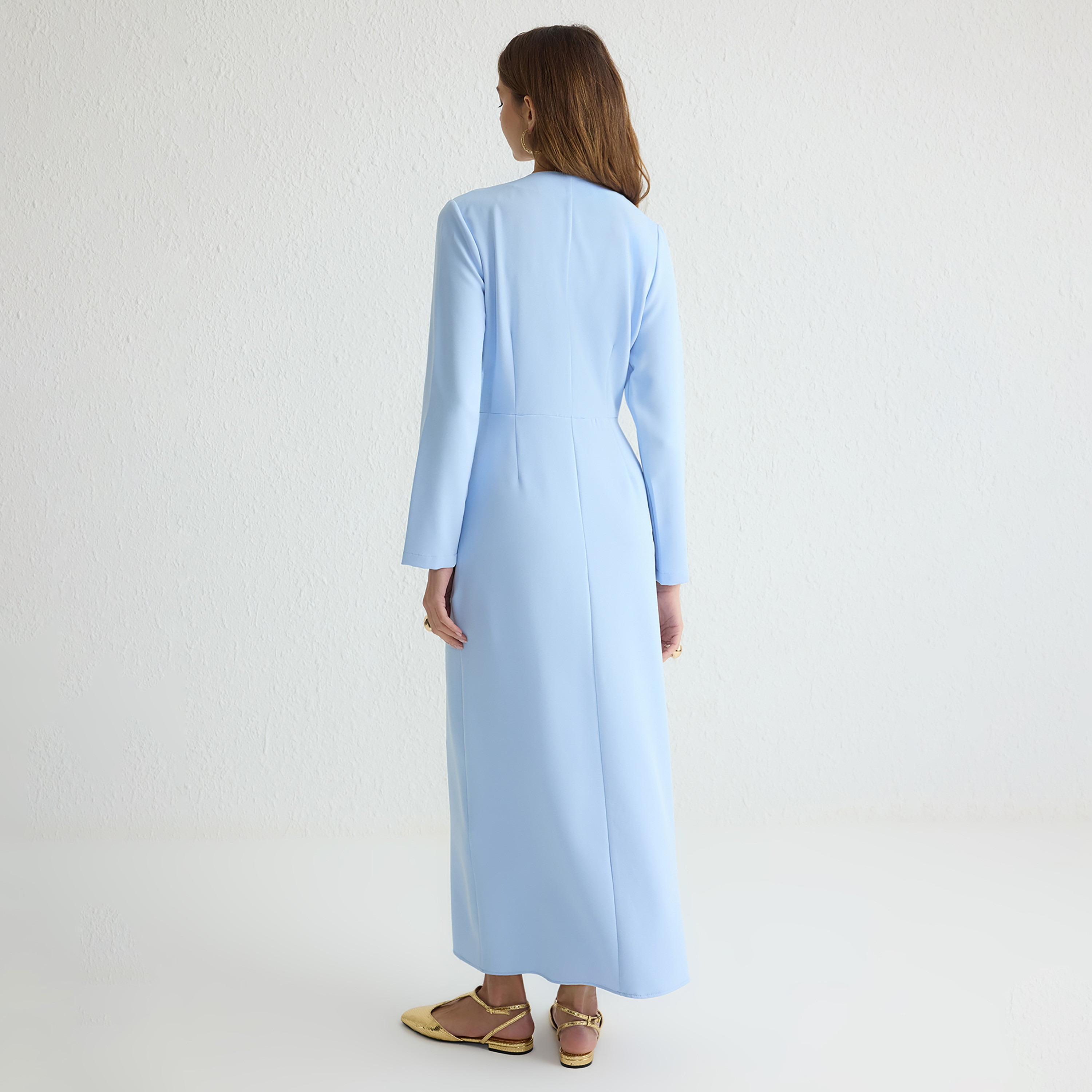 Modest Blue Women's Midi Dress-women-clothing-dresses-image-4