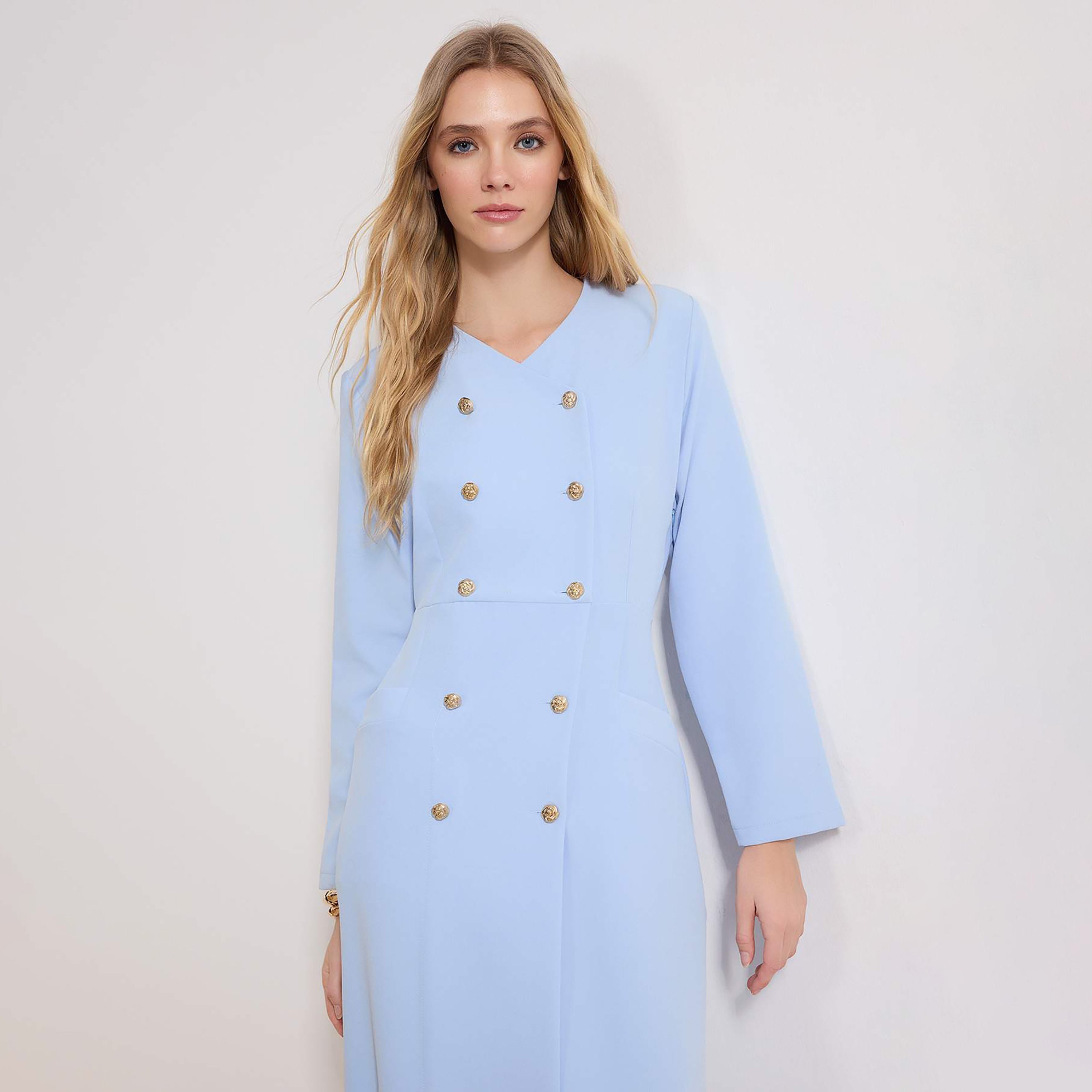Modest Blue Women's Midi Dress-women-clothing-dresses-image-5