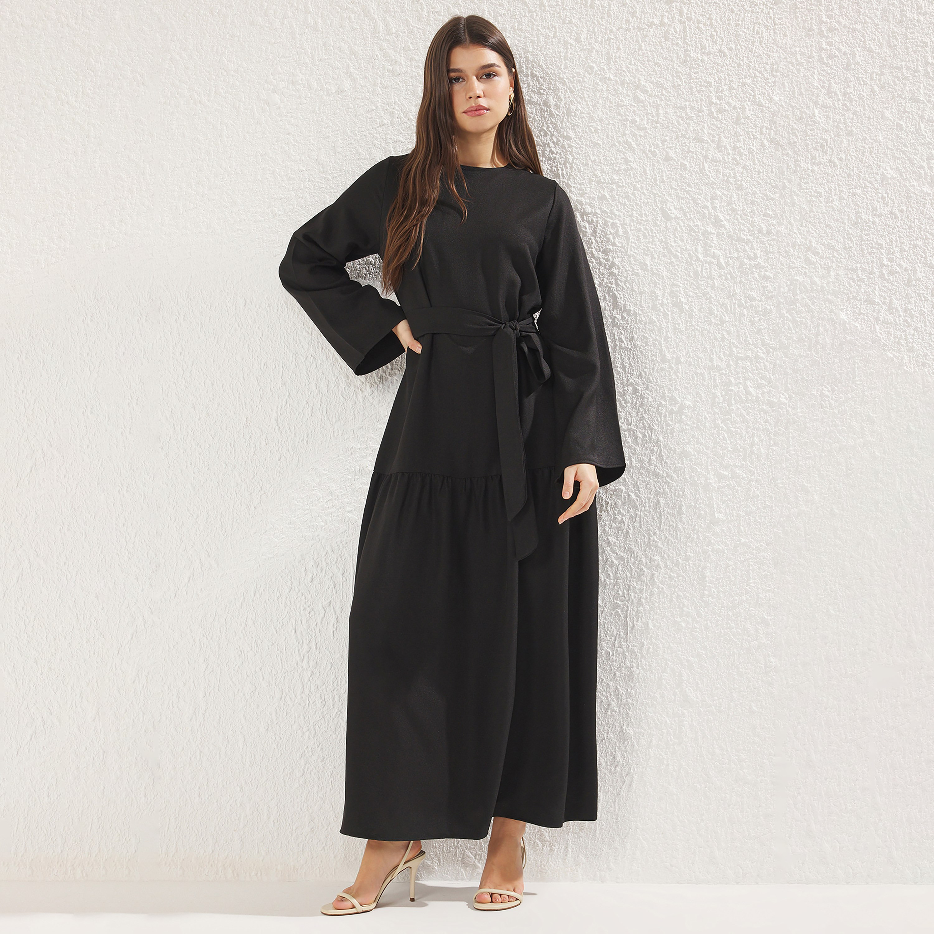 فستان ماكسي نسائي محتشم متعدد الطبقات-women-clothing-dresses-image-1