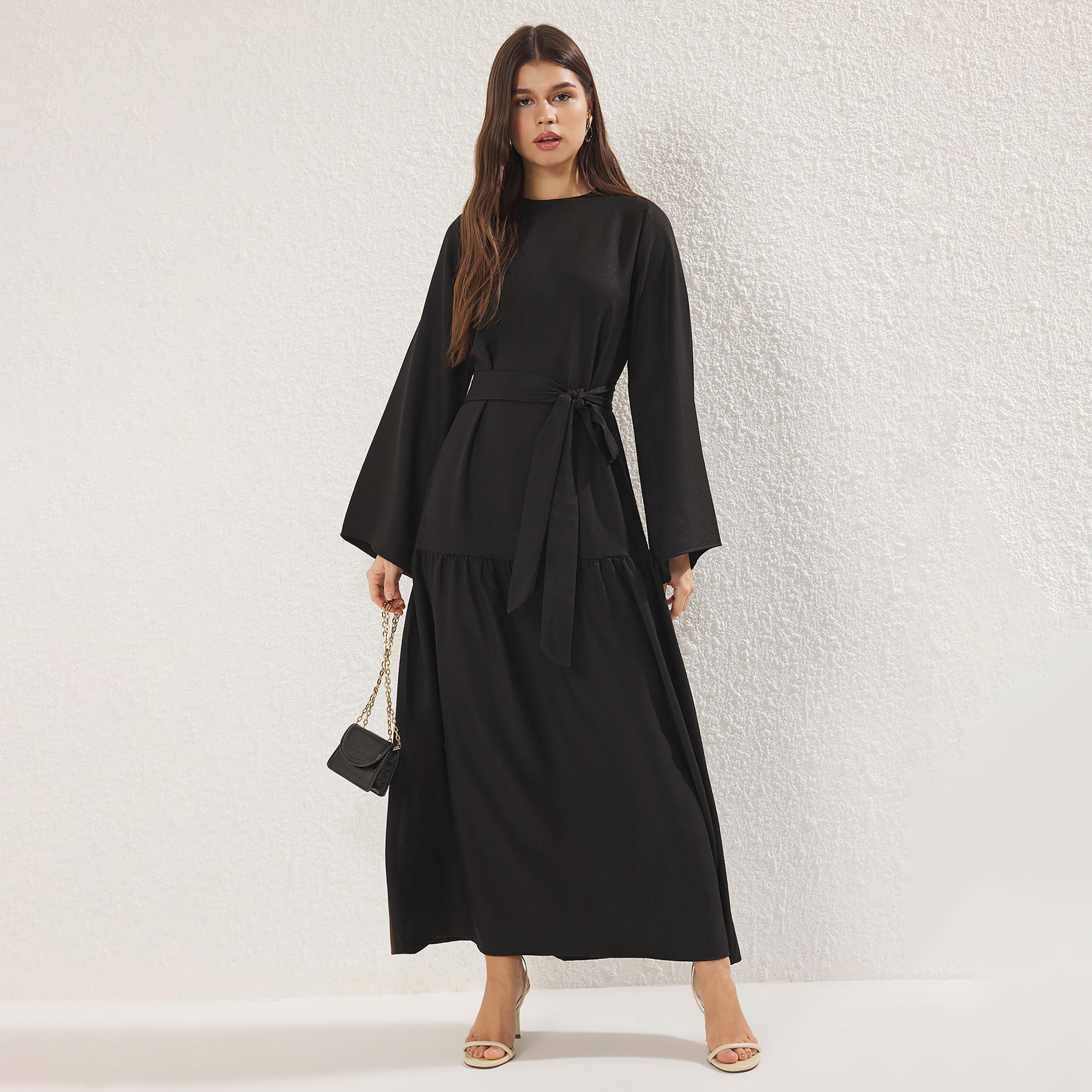 فستان ماكسي نسائي محتشم متعدد الطبقات-women-clothing-dresses-image-2