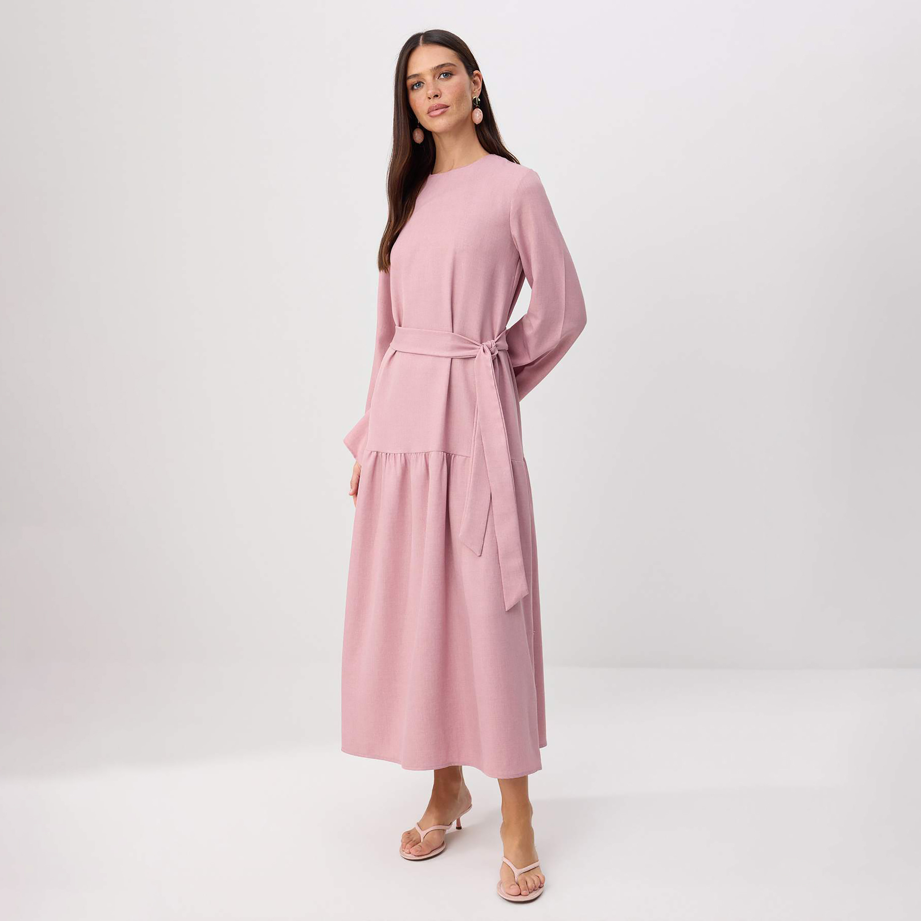 Modest Tiered Women's Maxi Dress-women-clothing-dresses-image-1