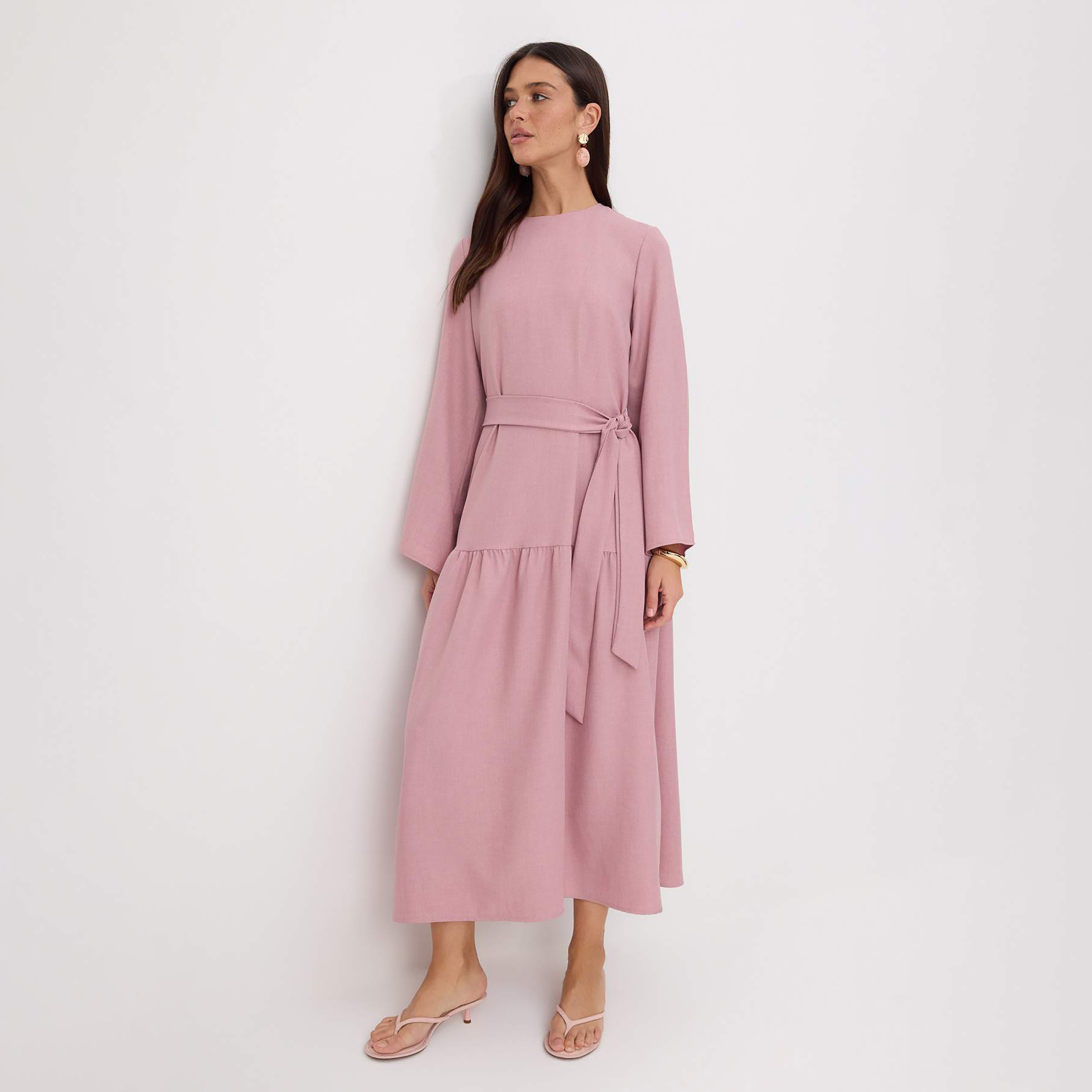 Modest Tiered Women's Maxi Dress-women-clothing-dresses-image-2