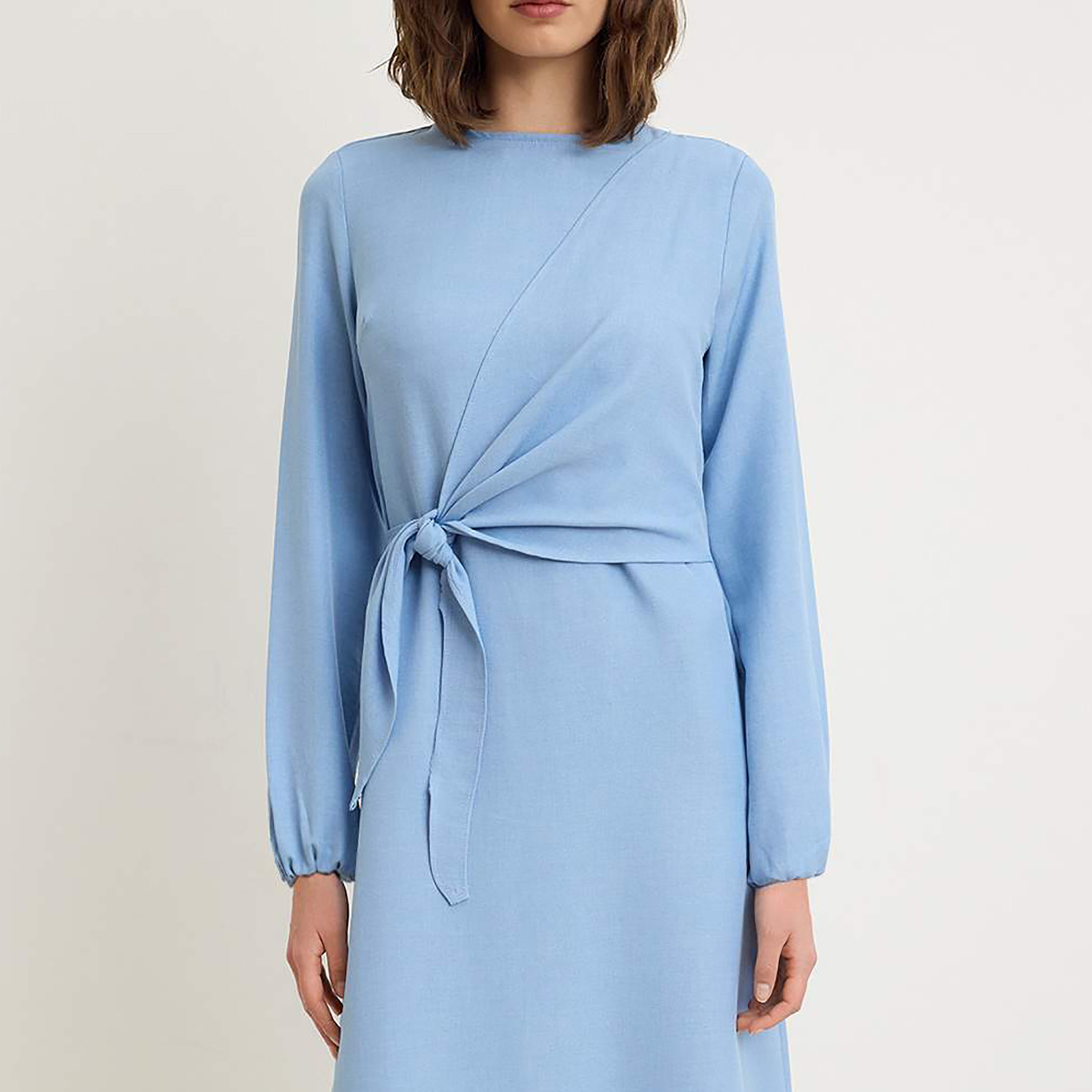 Trendyol Modest Elasticated Cuff Sleeves Sheath Women's Maxi Dress-women-clothing-dresses-image-4