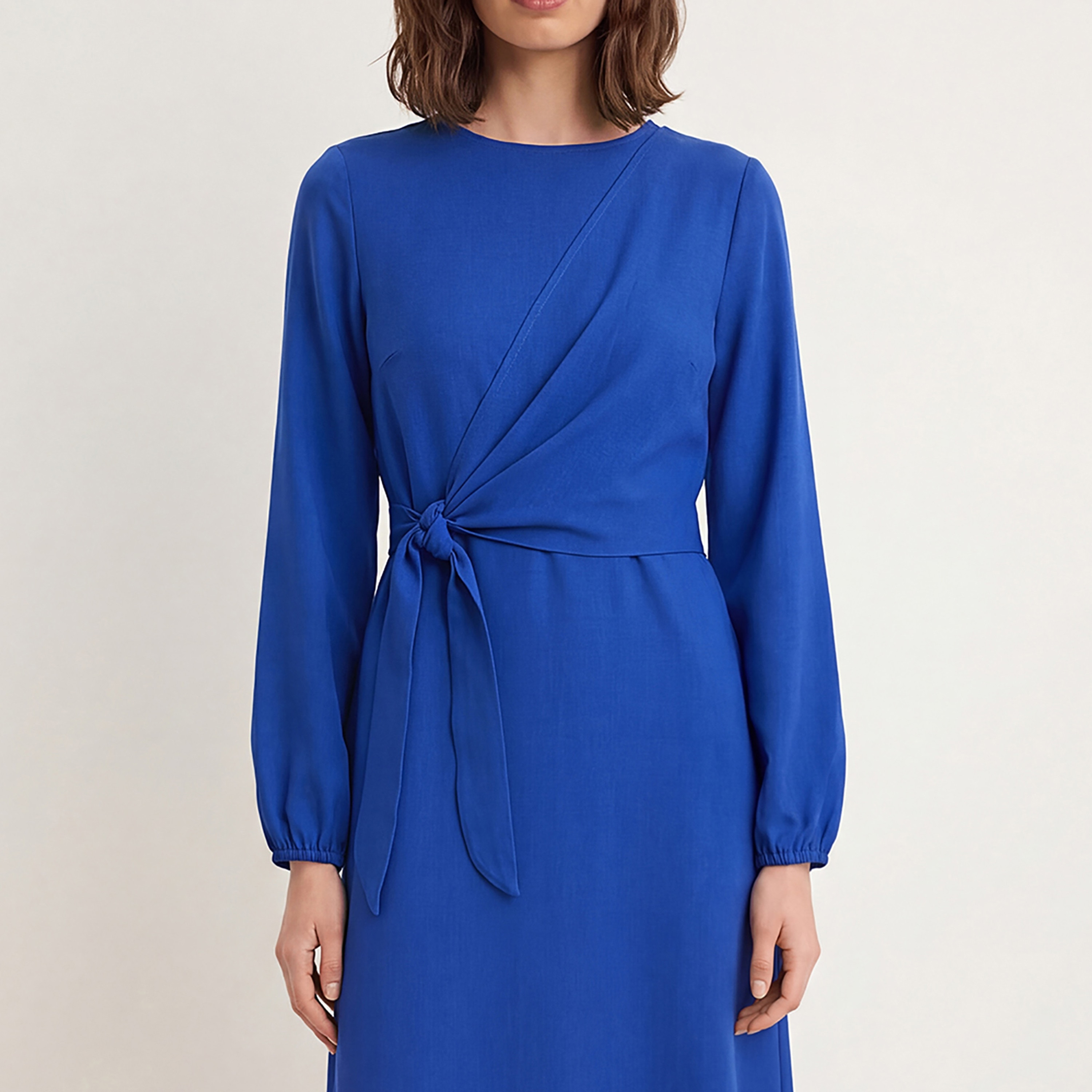 Trendyol Modest Elasticated Cuff Sleeves Sheath Women's Maxi Dress-women-clothing-dresses-image-4